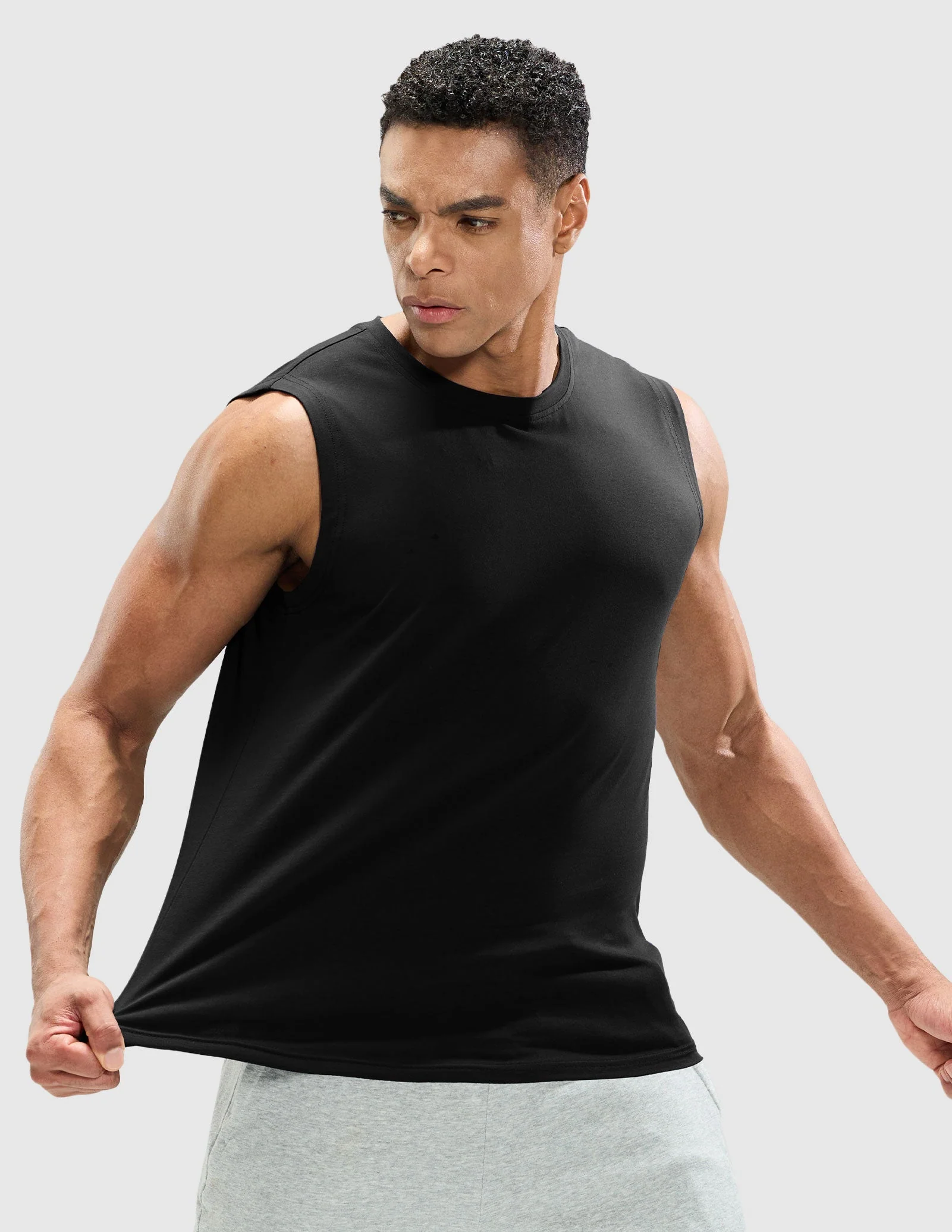 Men's Cotton Sleeveless Muscle Shirts - Image 39