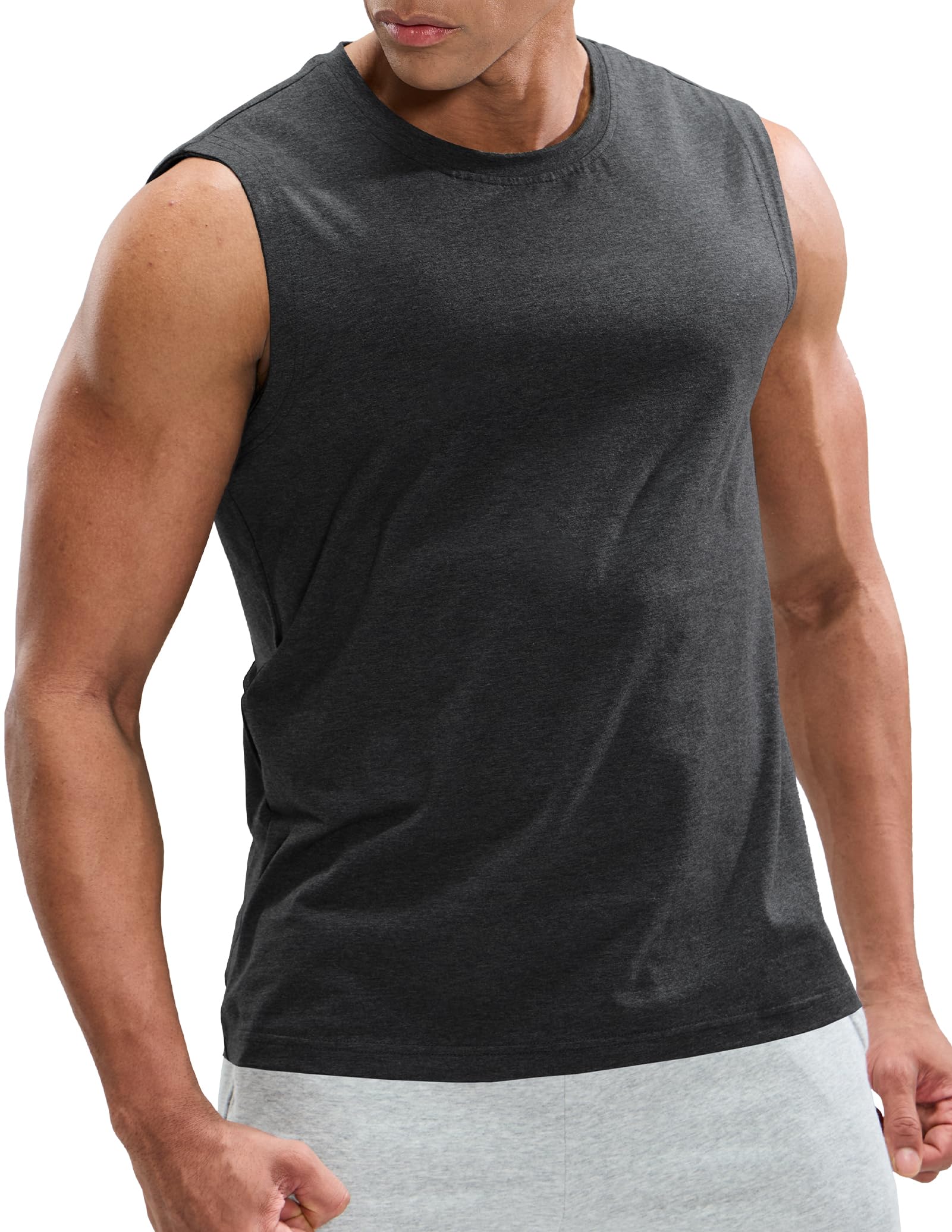 Men's Cotton Sleeveless Muscle Shirts - Image 4
