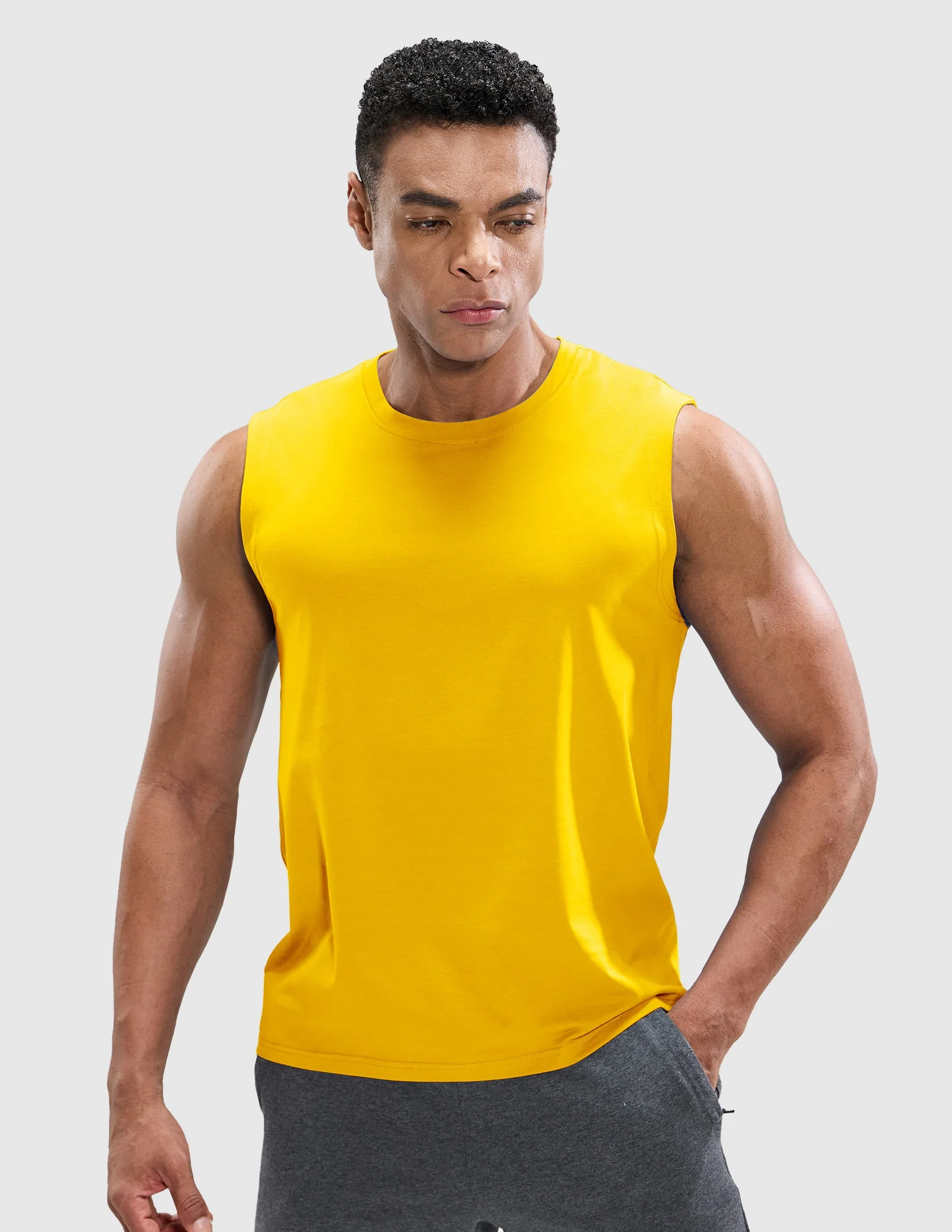 Men's Cotton Sleeveless Muscle Shirts - Image 40