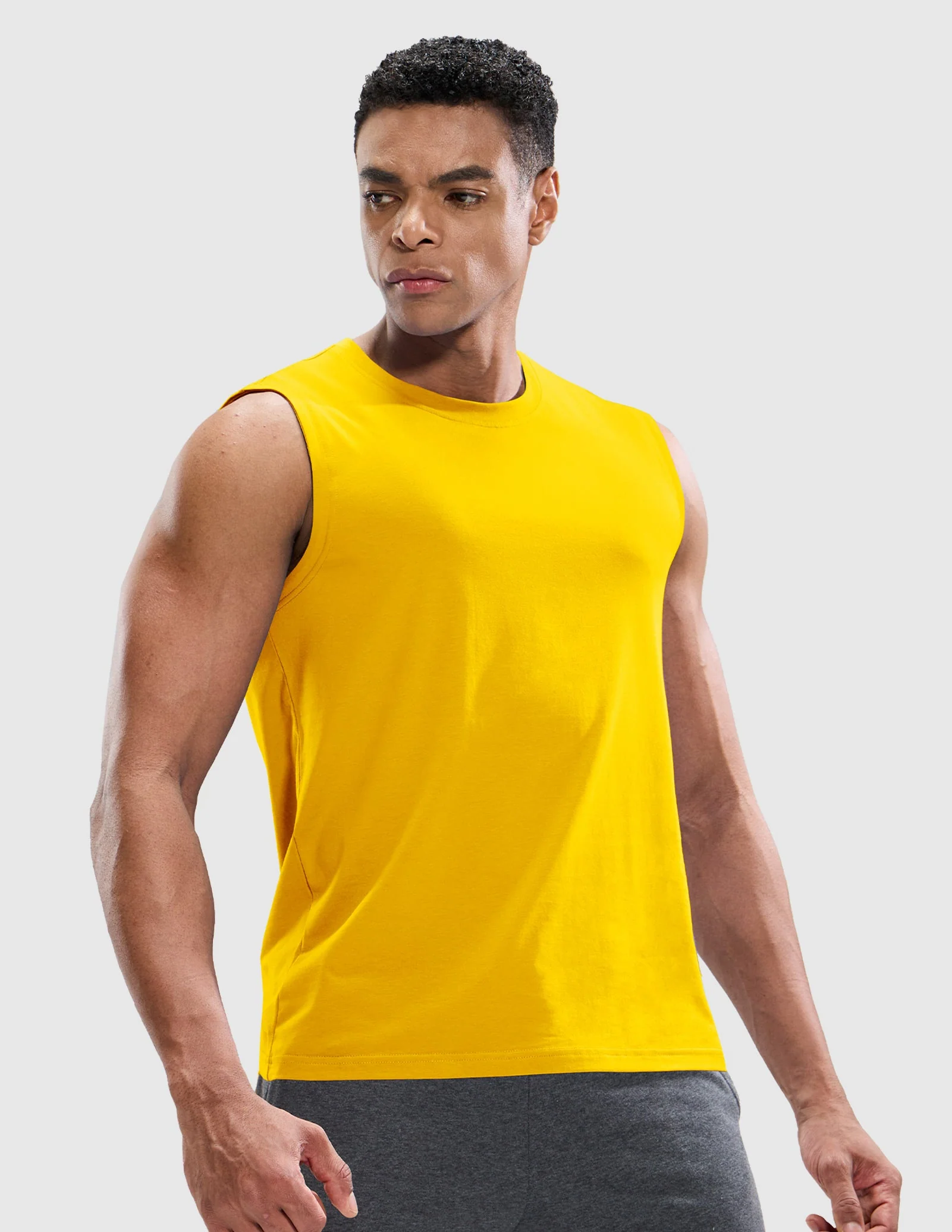 Men's Cotton Sleeveless Muscle Shirts - Image 45