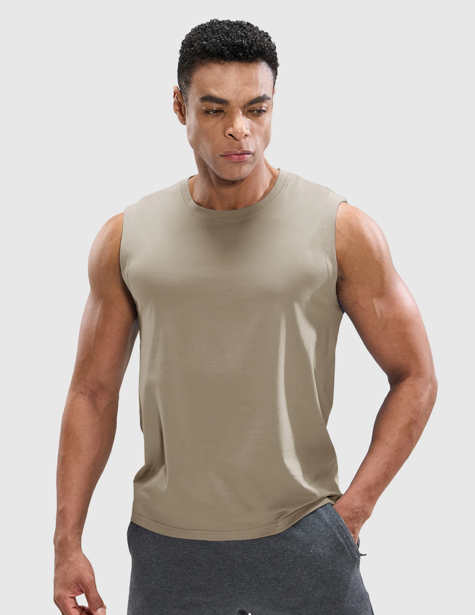 Men's Cotton Sleeveless Muscle Shirts - Image 63