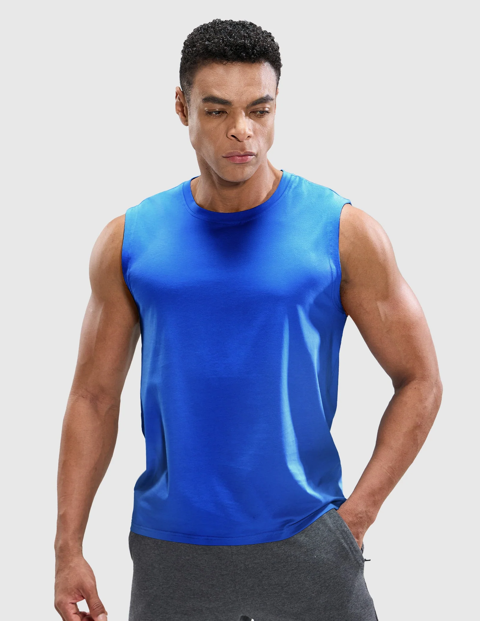 Men's Cotton Sleeveless Muscle Shirts - Image 68