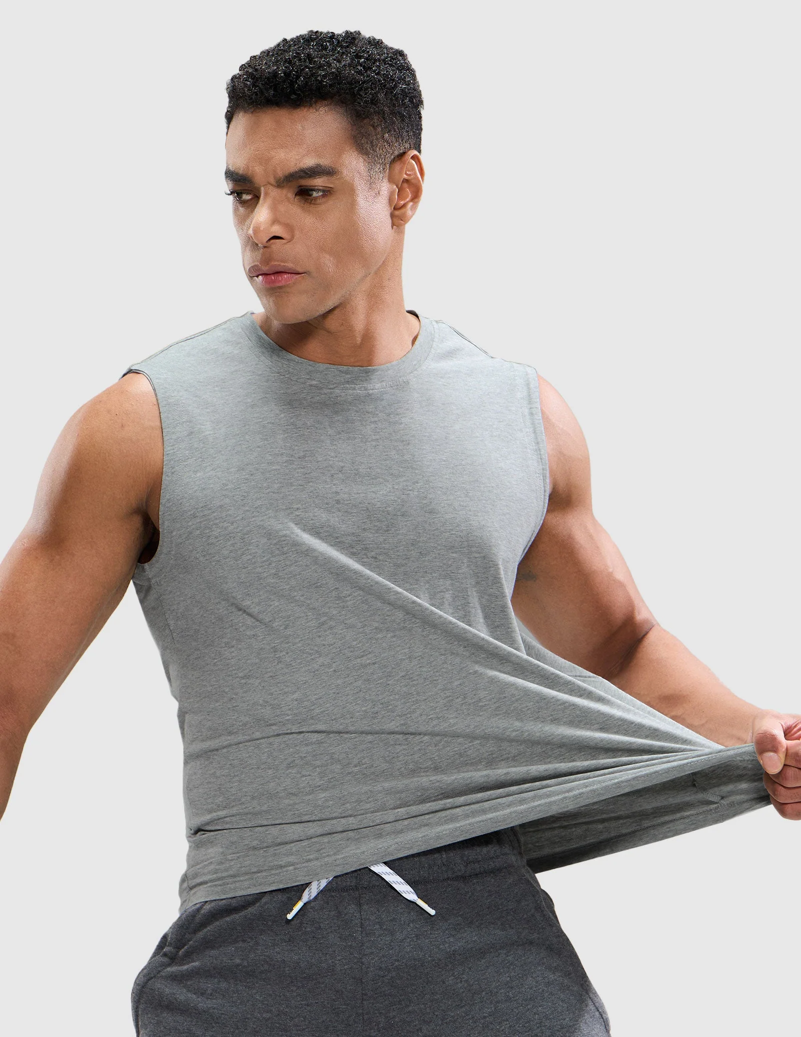 Men's Cotton Sleeveless Muscle Shirts - Image 81