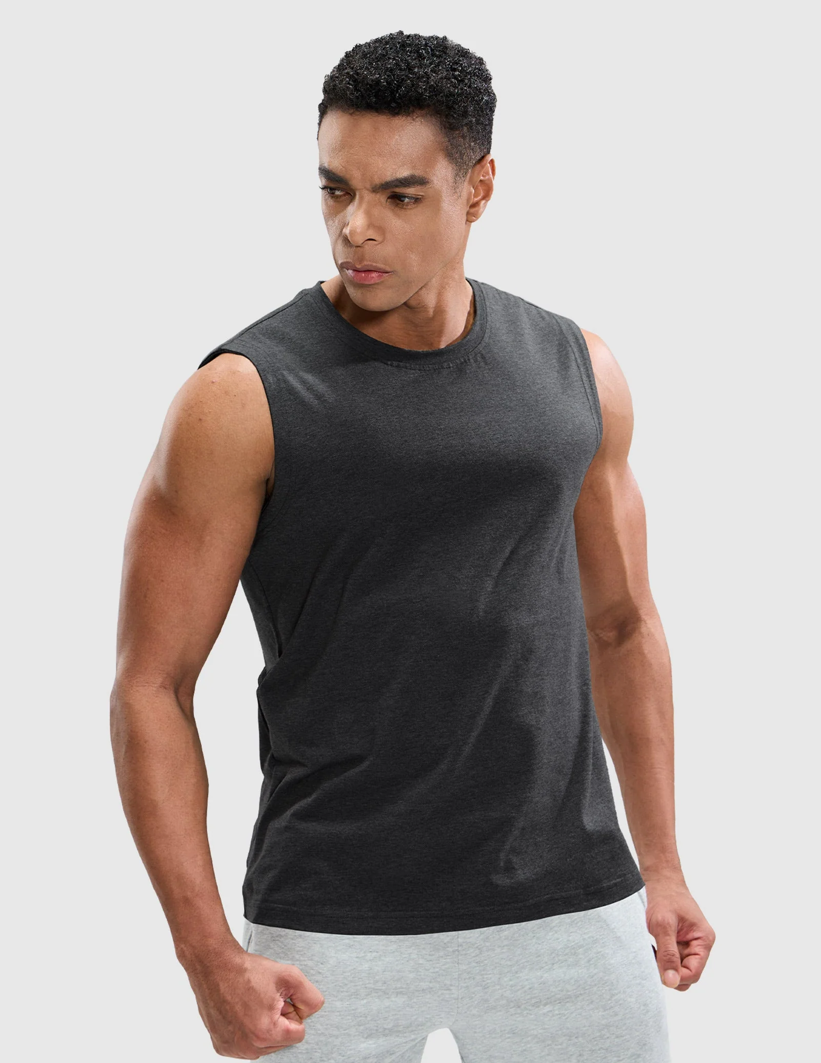 Men's Cotton Sleeveless Muscle Shirts - Image 87