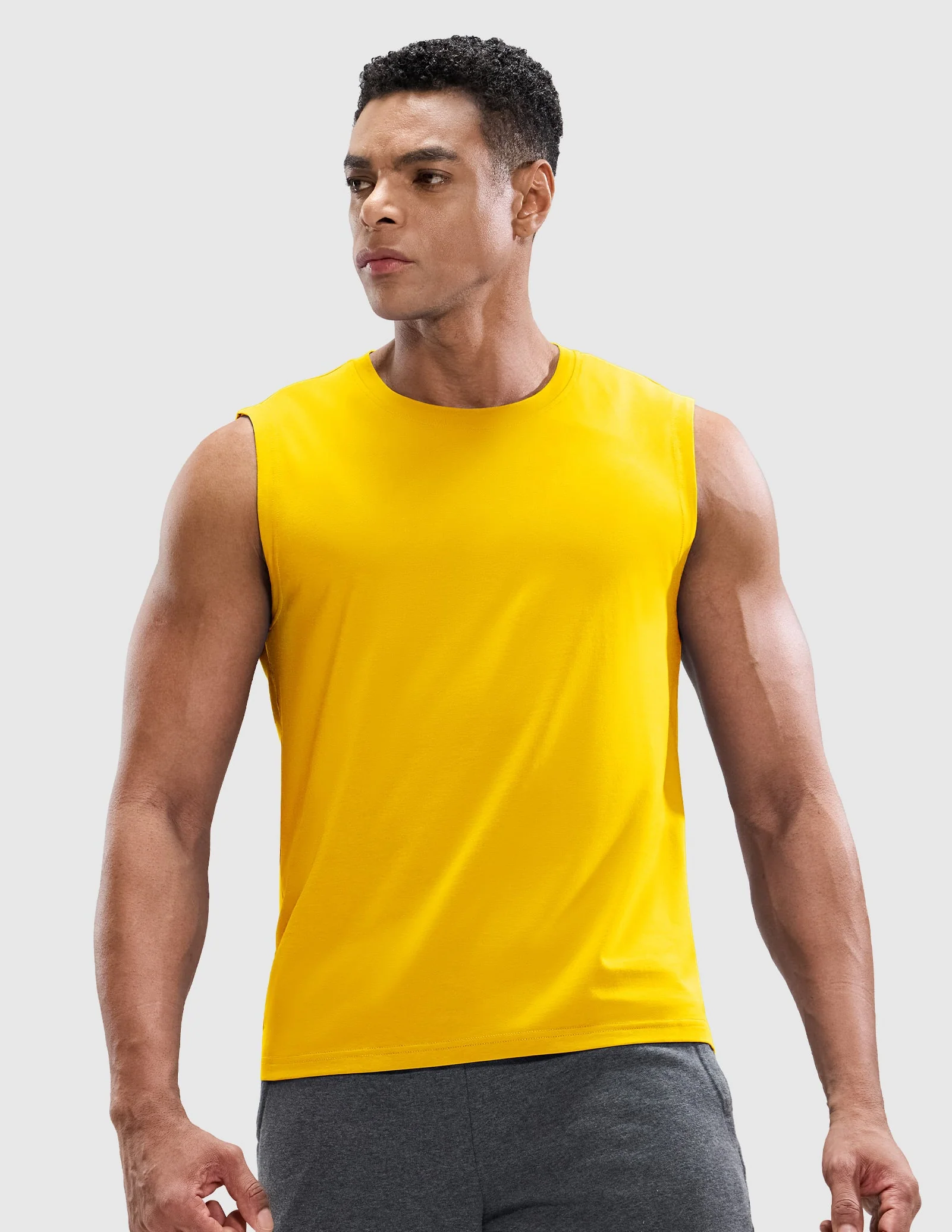 Men's Cotton Sleeveless Muscle Shirts - Image 88