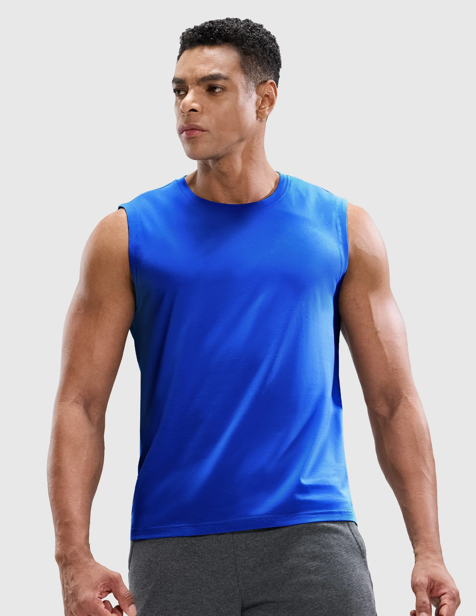 Men's Cotton Sleeveless Muscle Shirts - Image 90