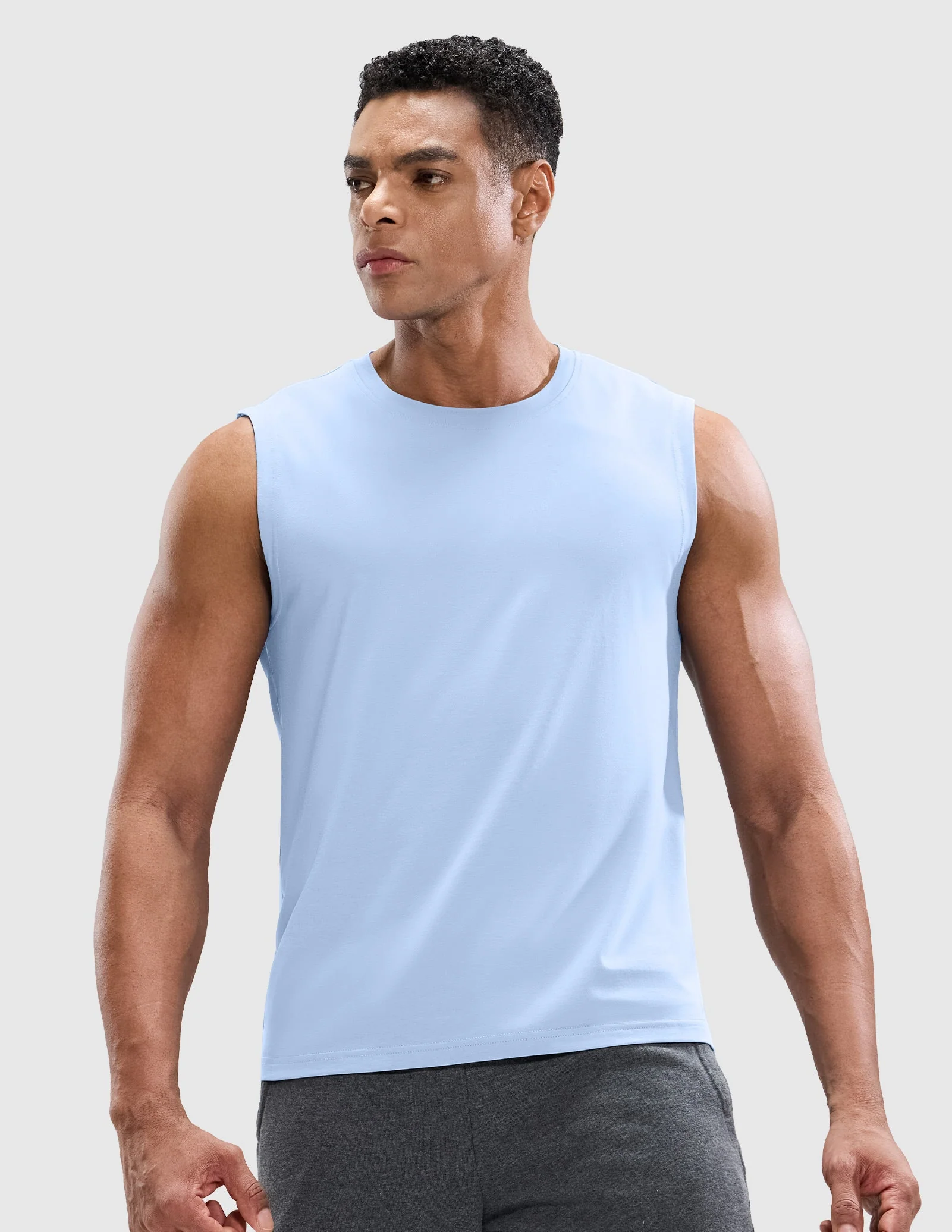 Men's Cotton Sleeveless Muscle Shirts - Image 91
