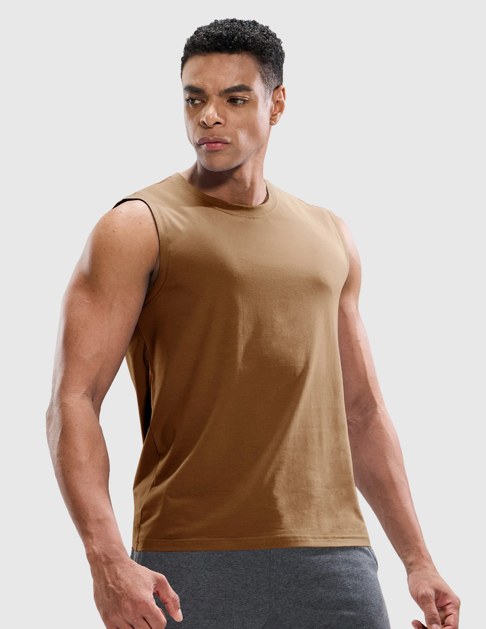 Men's Cotton Sleeveless Muscle Shirts - Image 99