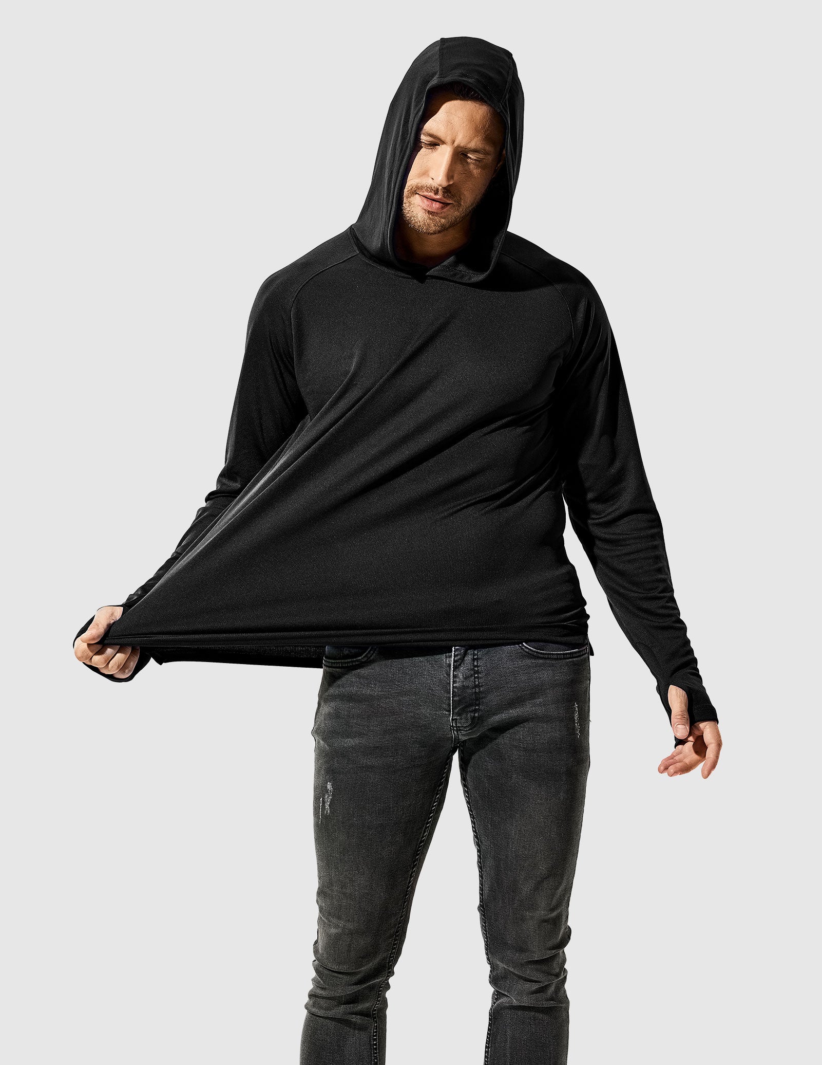 Men's PaceGuard Lightweight Hoodie Long Sleeve Shirt - Image 108
