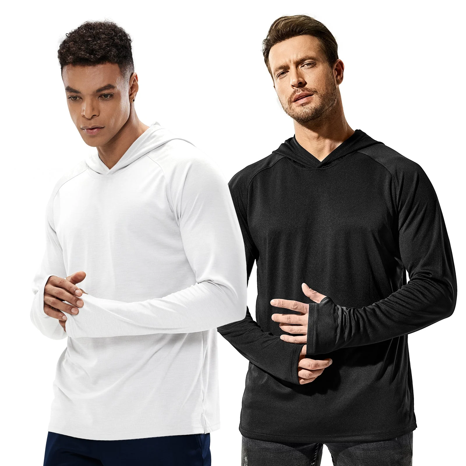 Men's PaceGuard Lightweight Hoodie Long Sleeve Shirt - Image 129