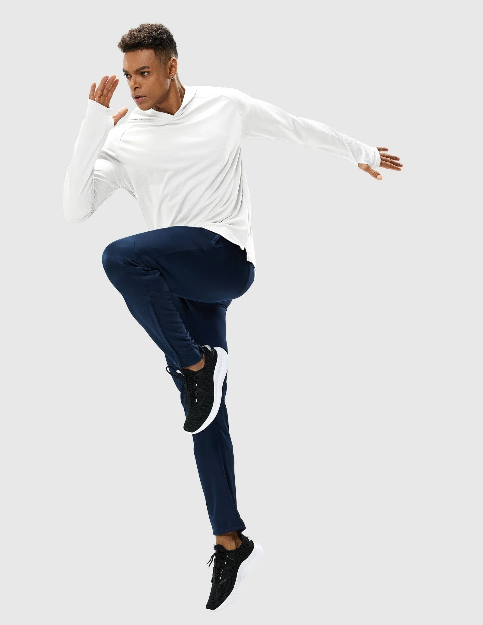 Men's PaceGuard Lightweight Hoodie Long Sleeve Shirt - Image 21