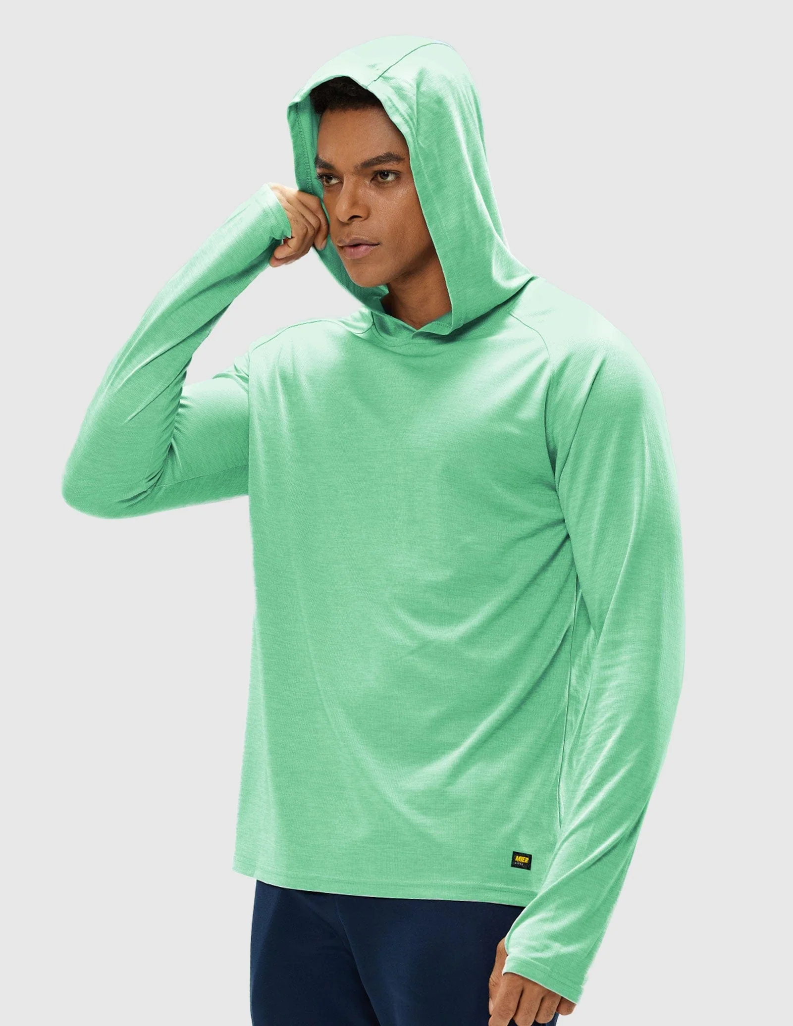 Men's PaceGuard Lightweight Hoodie Long Sleeve Shirt - Image 25