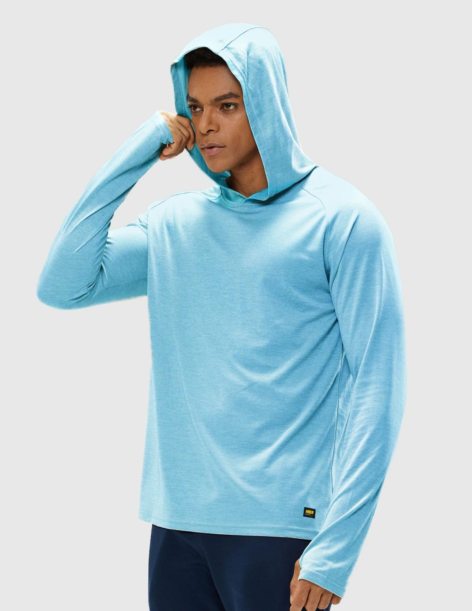 Men's PaceGuard Lightweight Hoodie Long Sleeve Shirt - Image 56