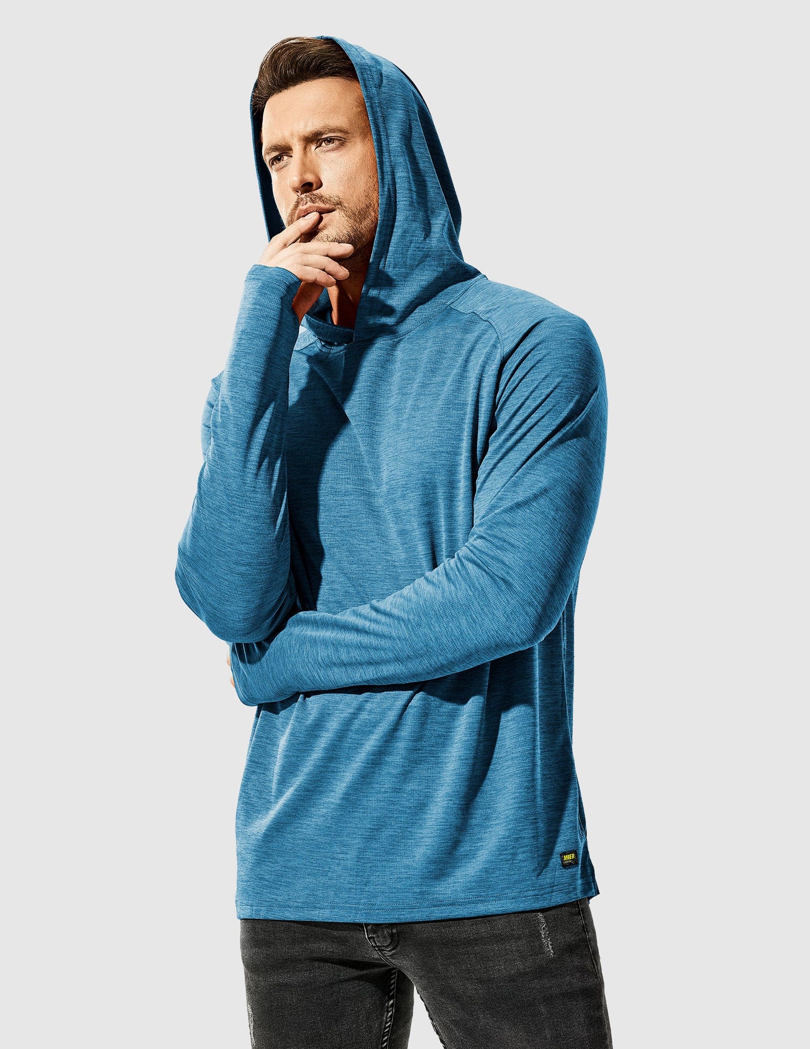 Men's PaceGuard Lightweight Hoodie Long Sleeve Shirt - Image 74