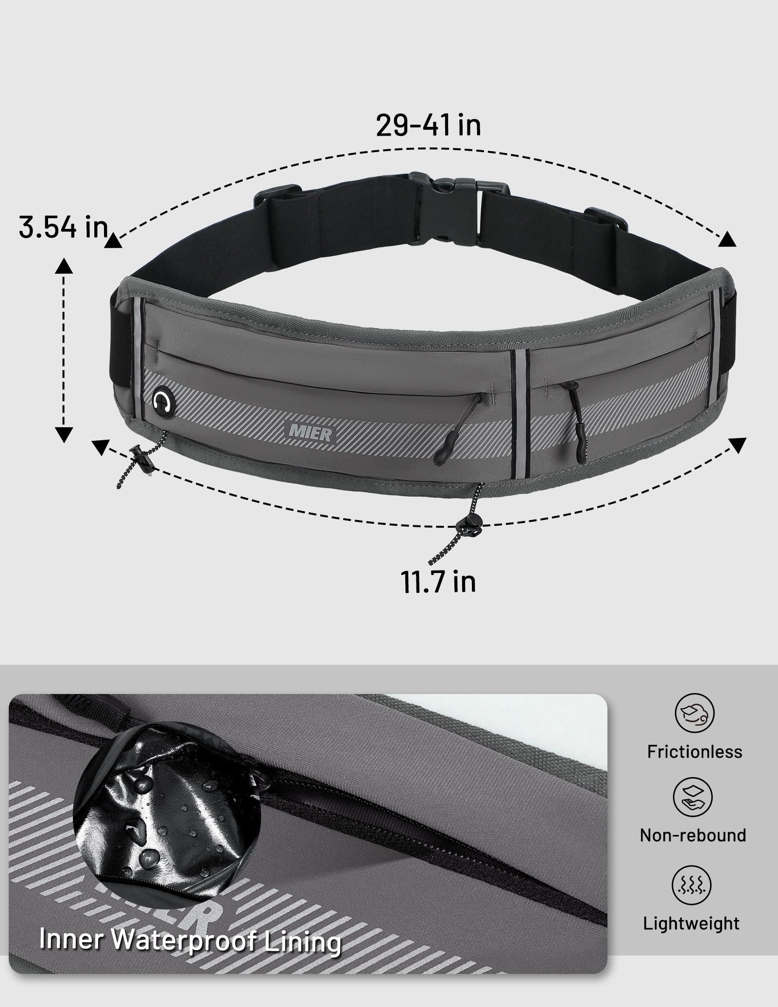 Zipper Running Belt Unisex - Image 5