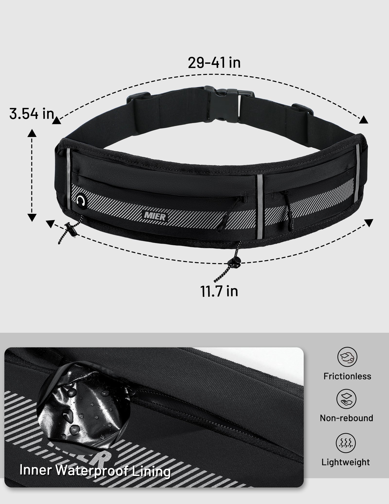 Zipper Running Belt Unisex - Image 8
