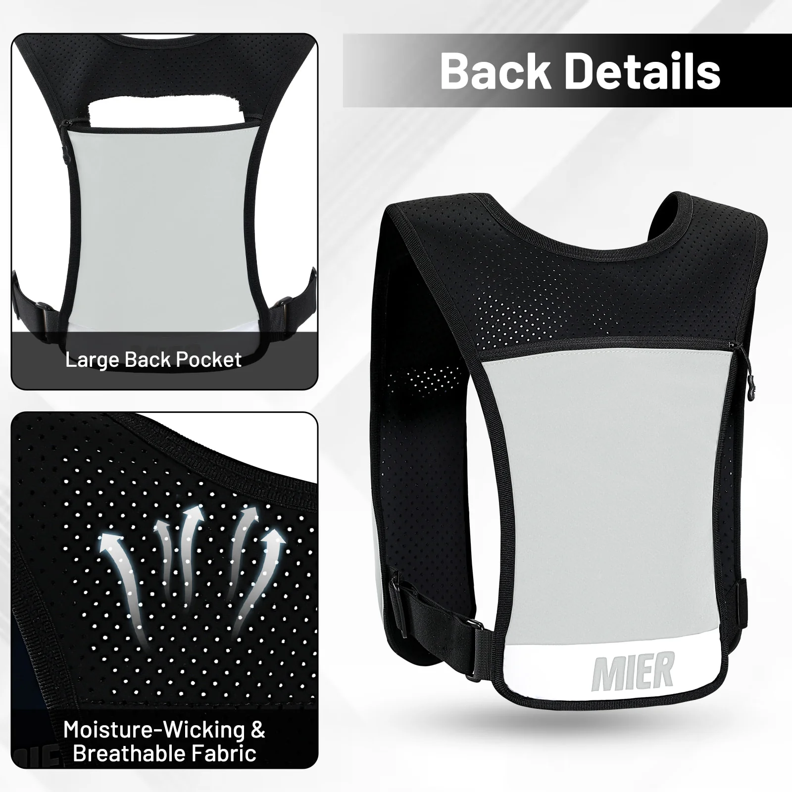 Running Hydration Vest with 500ml Soft Flask for Women & Men - Image 4