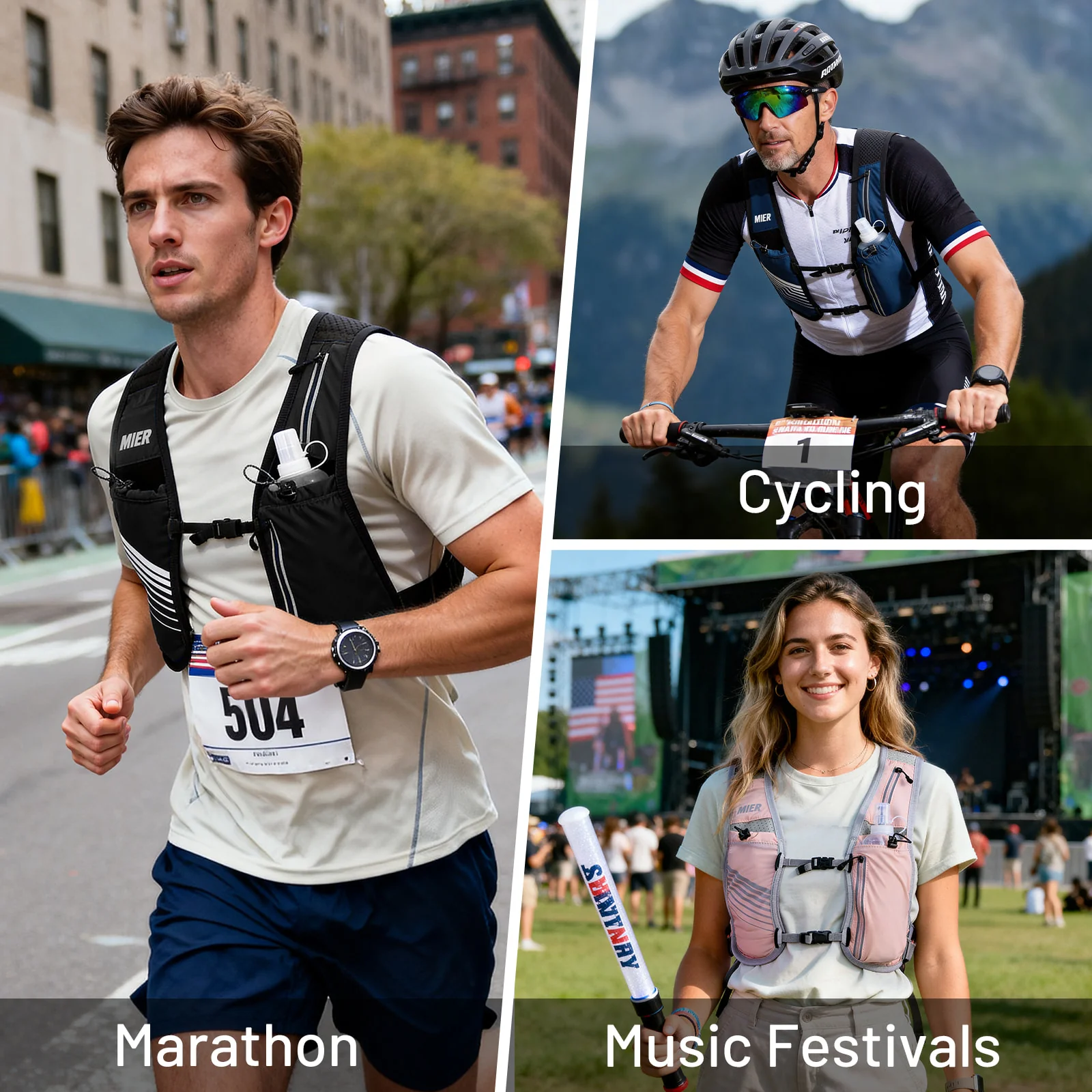 Running Hydration Vest with 500ml Soft Flask for Women & Men - Image 8