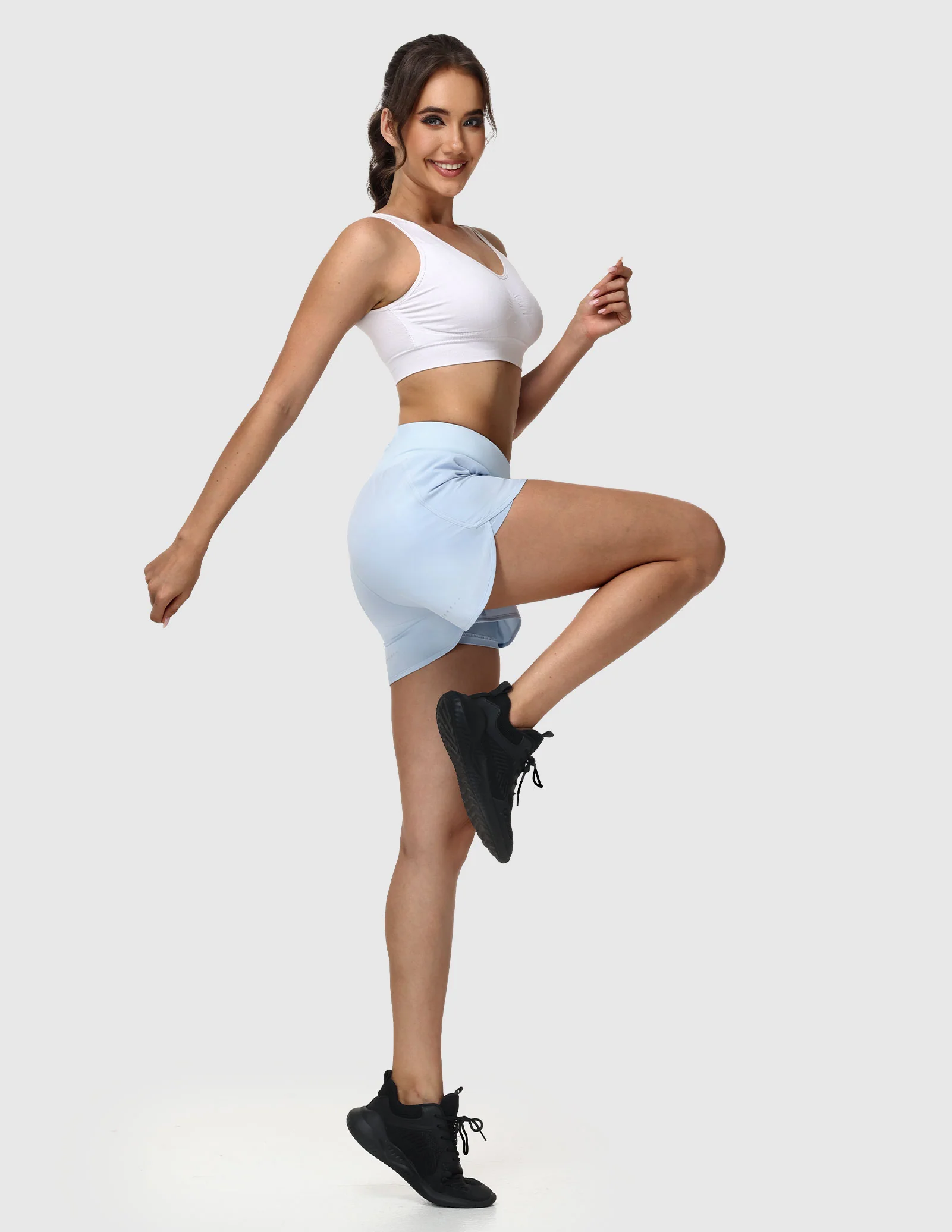 Women’s PaceLite 2-in-1 Running Shorts with Back Zipper Pockets 3" - Image 10