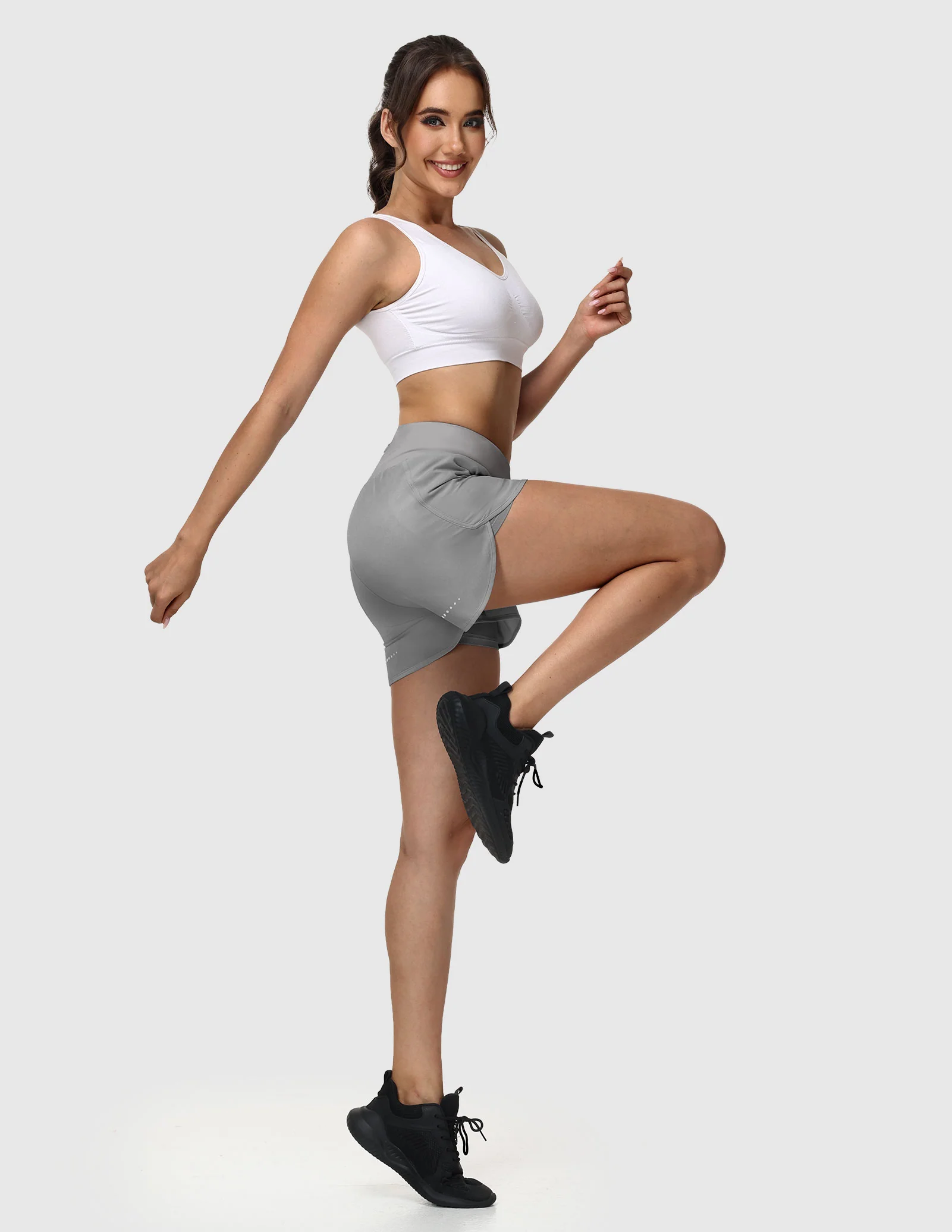 Women’s PaceLite 2-in-1 Running Shorts with Back Zipper Pockets 3" - Image 16