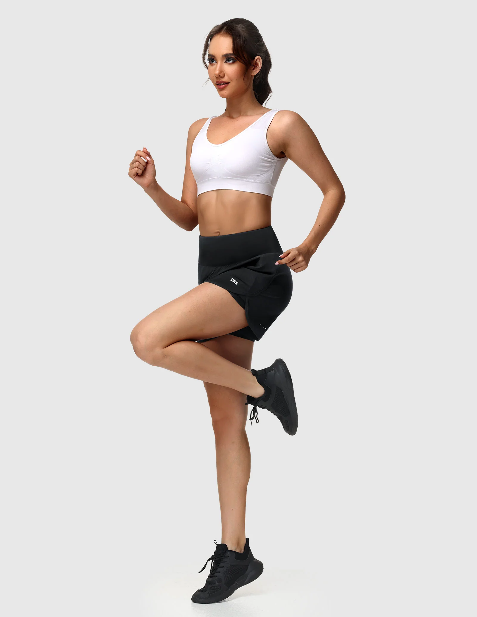 Women’s PaceLite 2-in-1 Running Shorts with Back Zipper Pockets 3" - Image 34