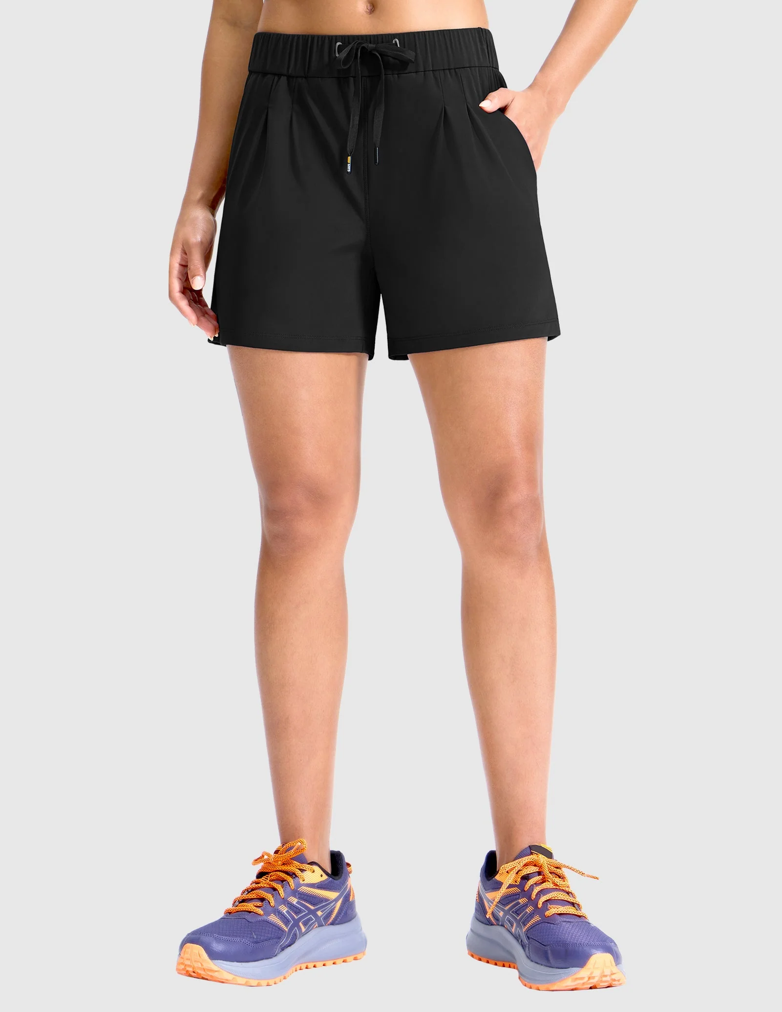 Women's 4" Athletic Nylon Workout Shorts - Image 12