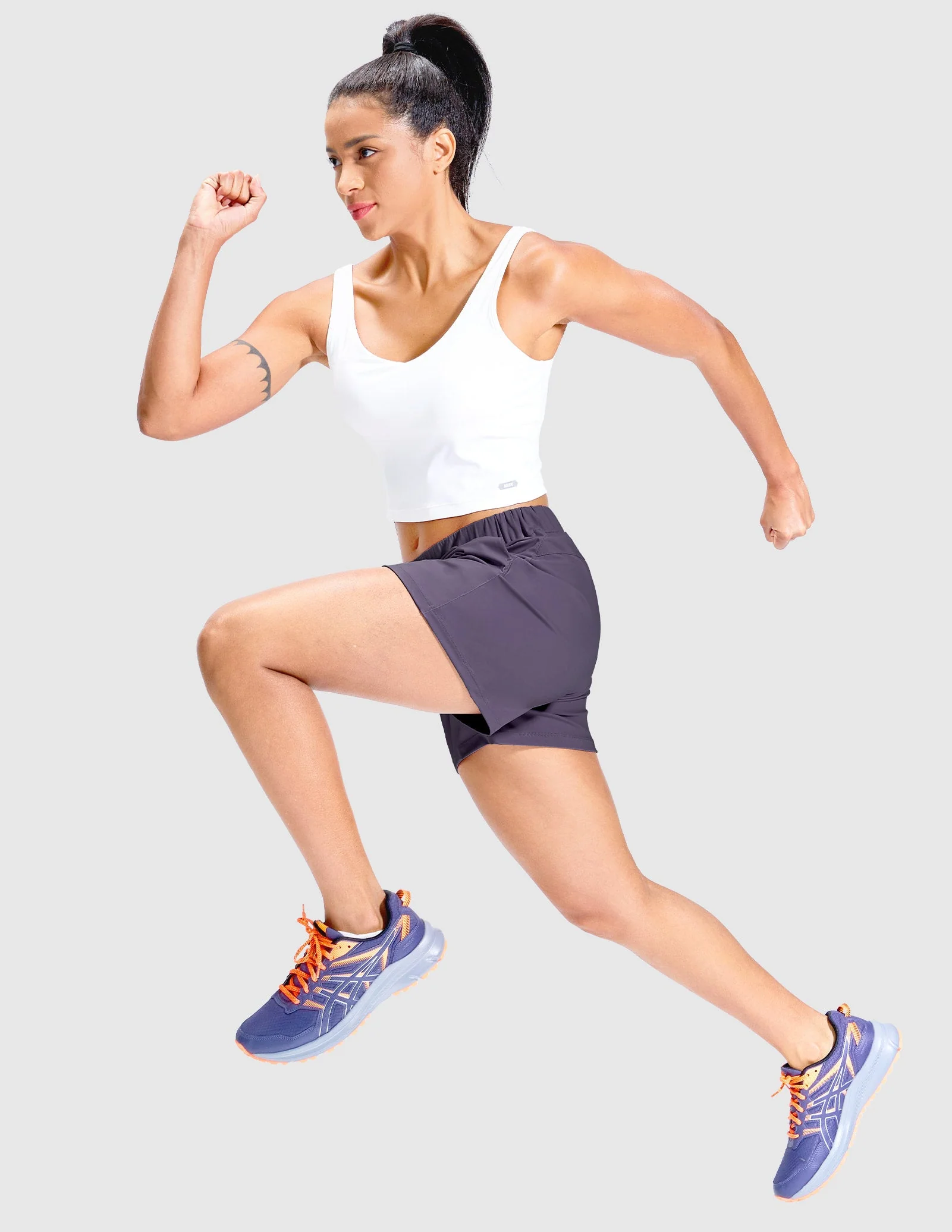Women's 4" Athletic Nylon Workout Shorts - Image 15
