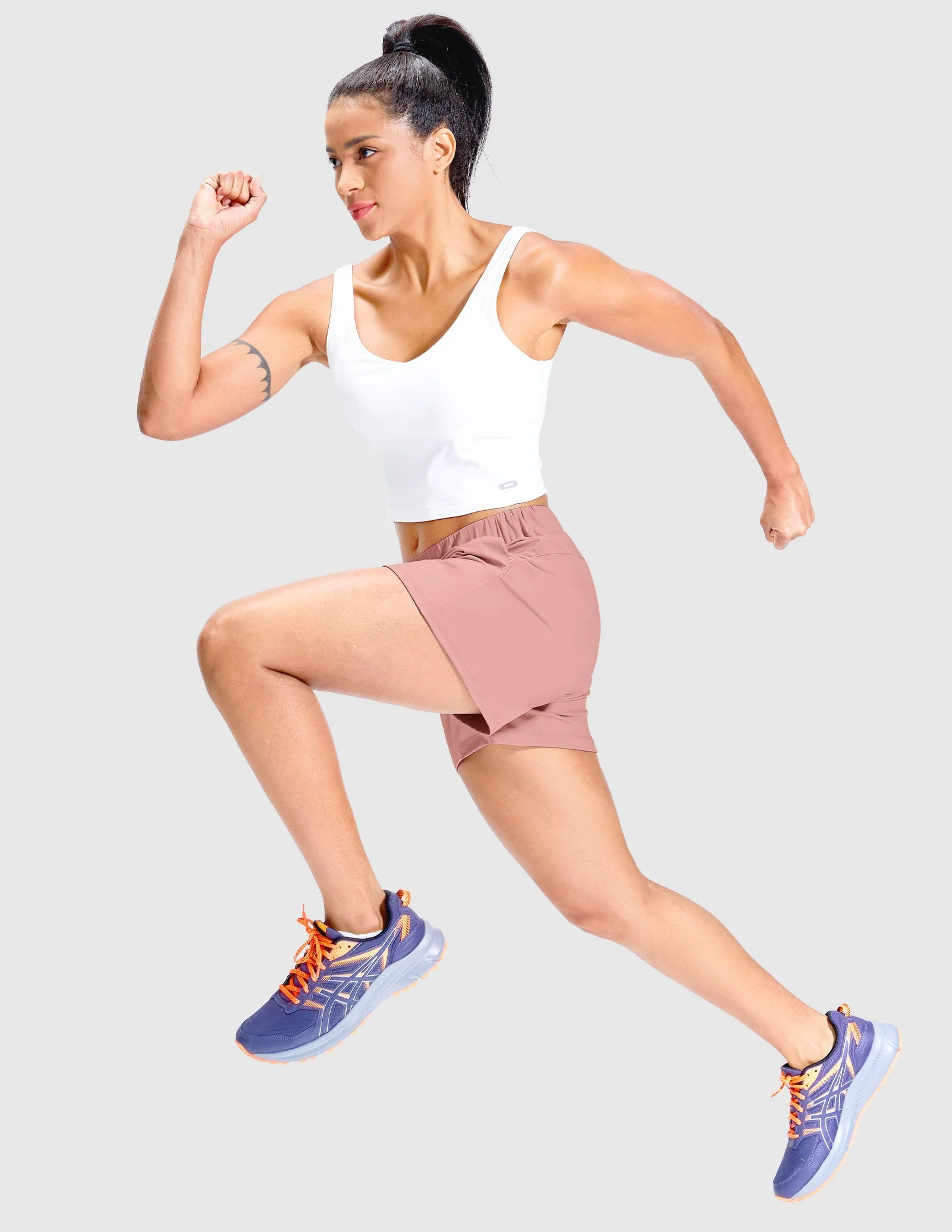 Women's 4" Athletic Nylon Workout Shorts - Image 21