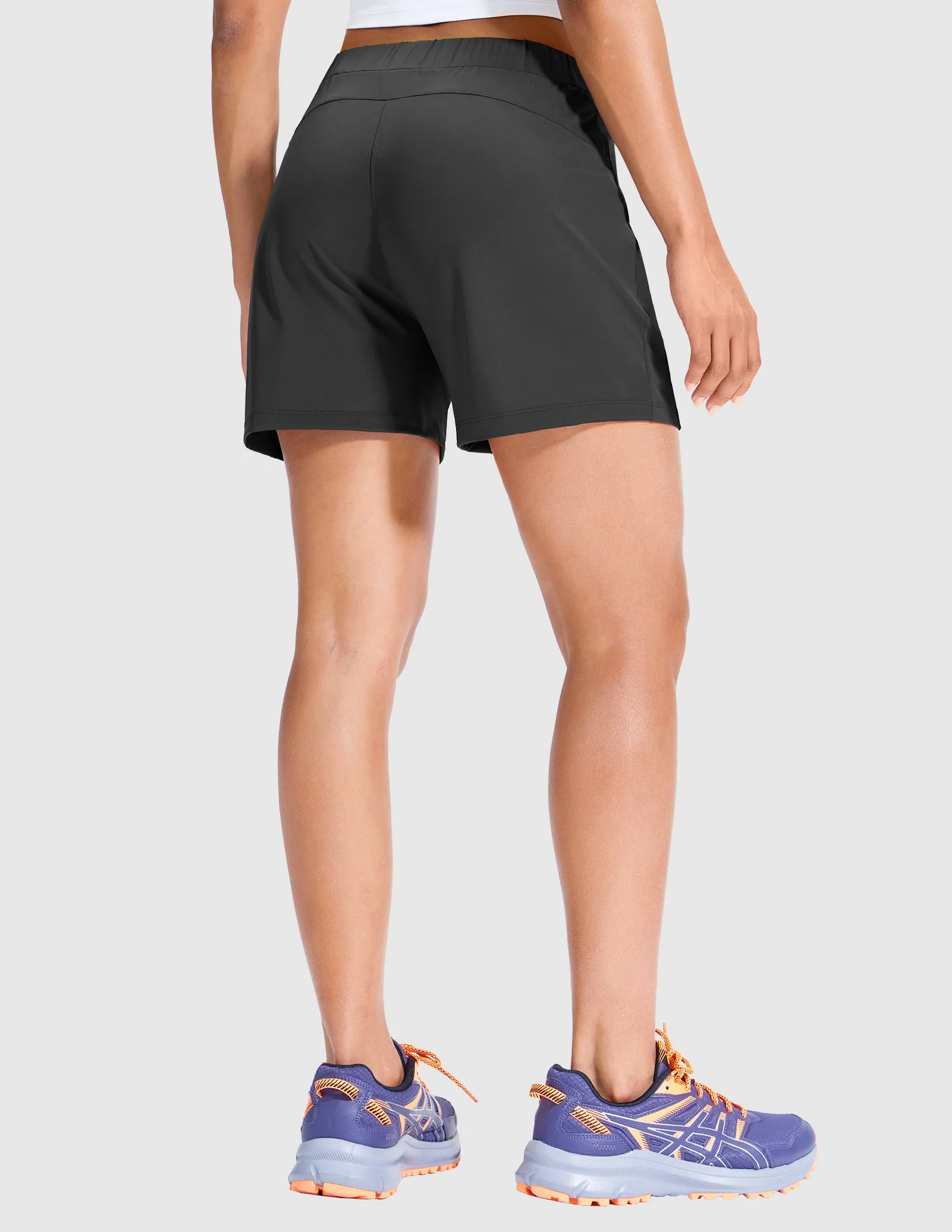 Women's 4" Athletic Nylon Workout Shorts - Image 26