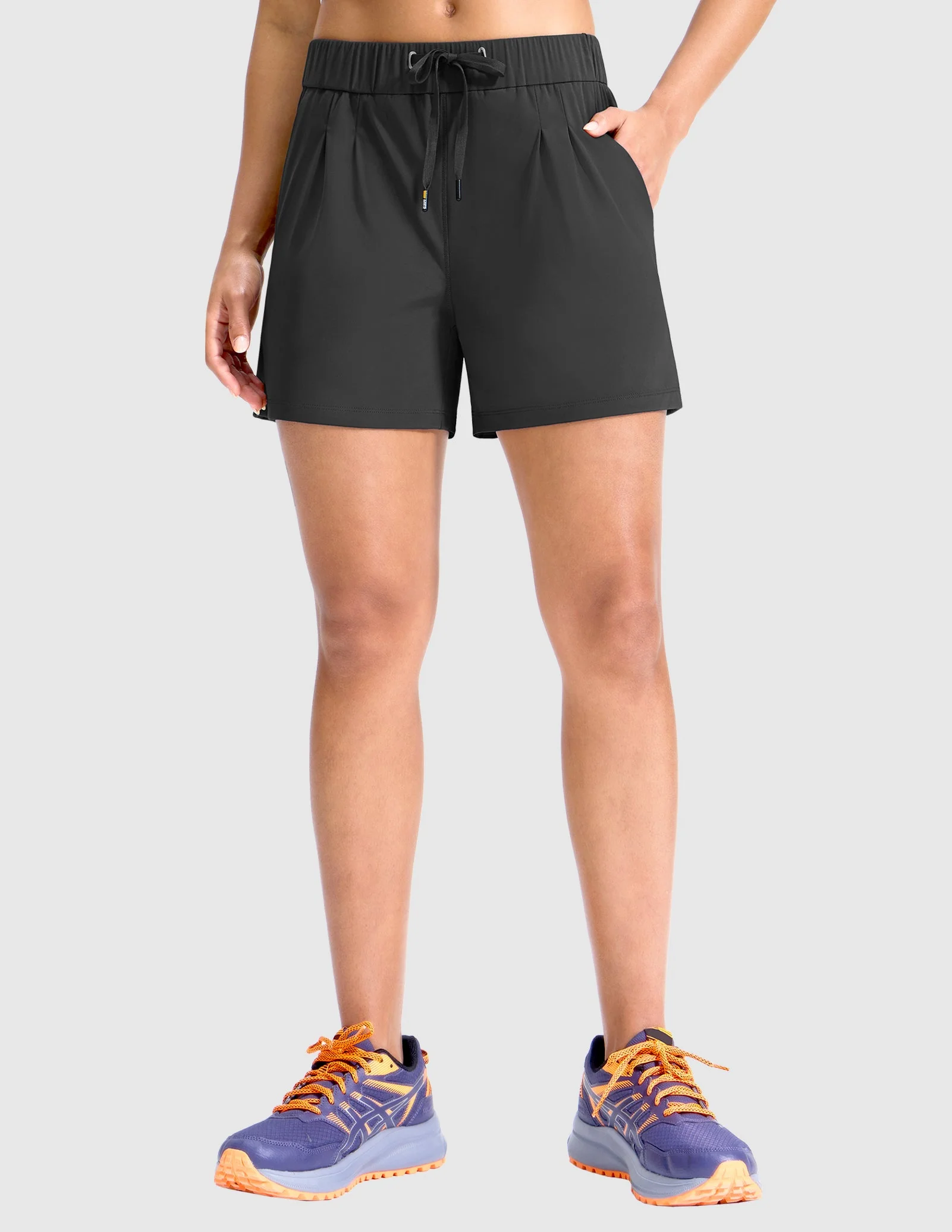 Women's 4" Athletic Nylon Workout Shorts - Image 30