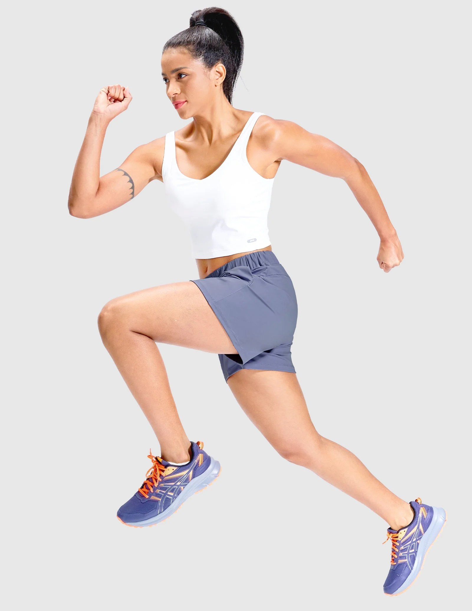Women's 4" Athletic Nylon Workout Shorts - Image 33