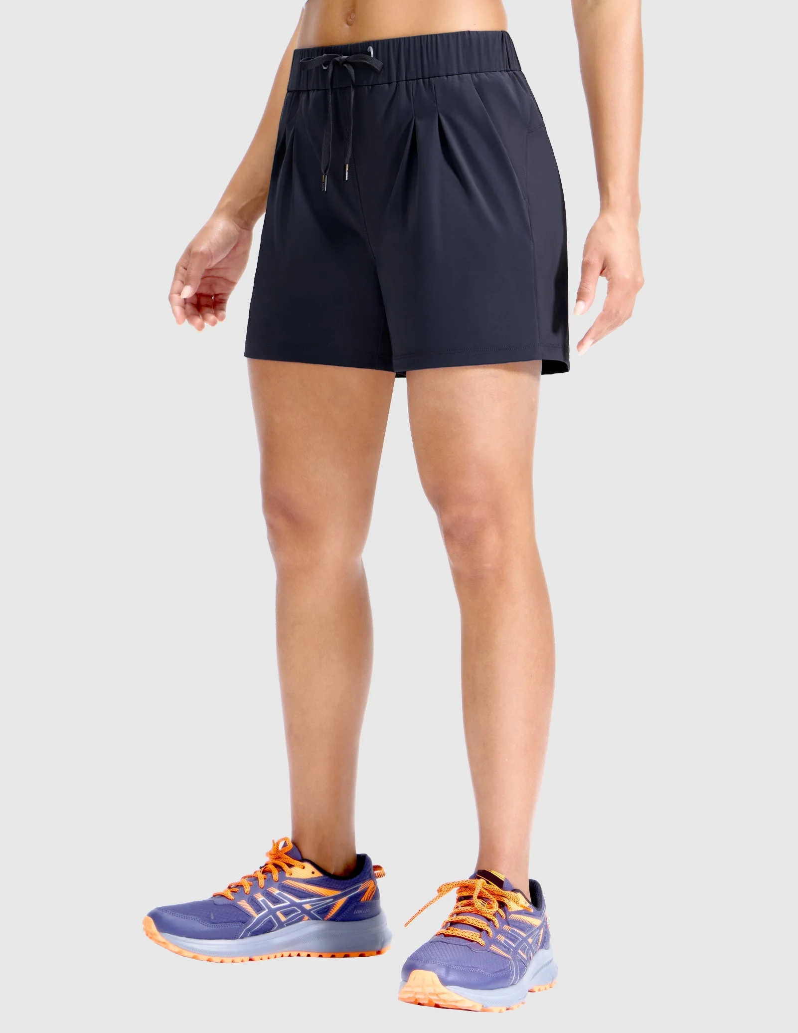 Women's 4" Athletic Nylon Workout Shorts - Image 37