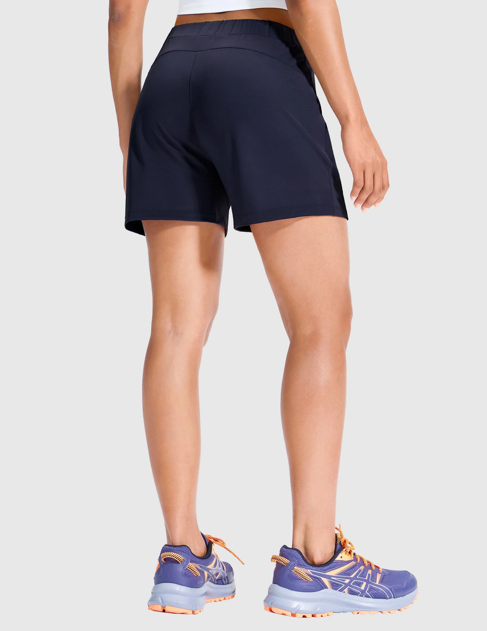 Women's 4" Athletic Nylon Workout Shorts - Image 38