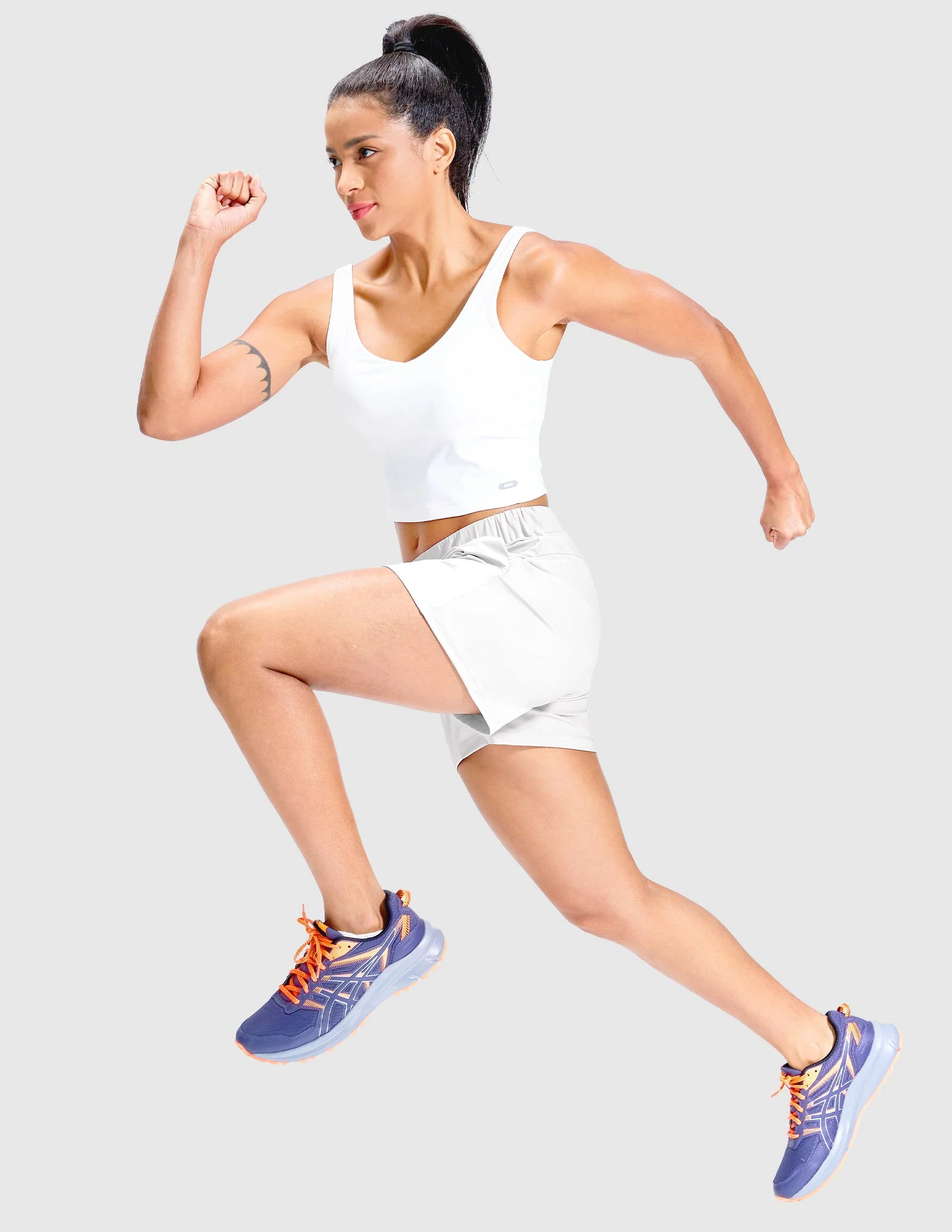 Women's 4" Athletic Nylon Workout Shorts - Image 4