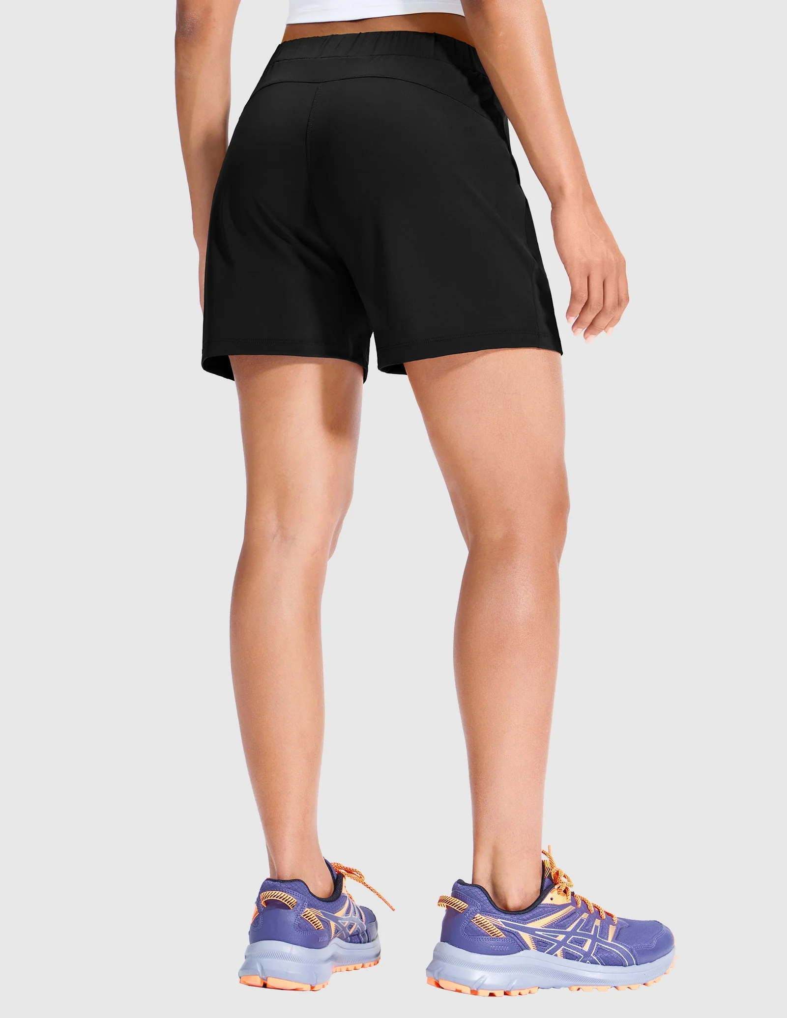 Women's 4" Athletic Nylon Workout Shorts - Image 8