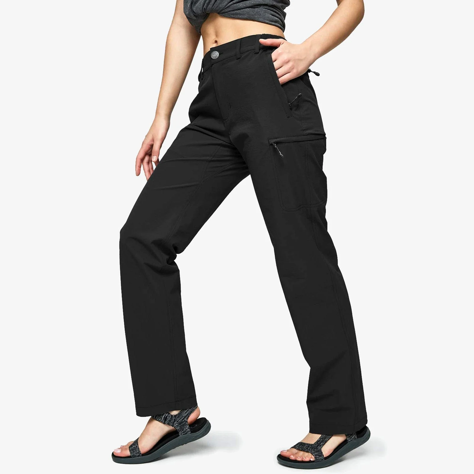 Women's Quick Dry Cargo Pants Lightweight Hiking Pants - Image 14
