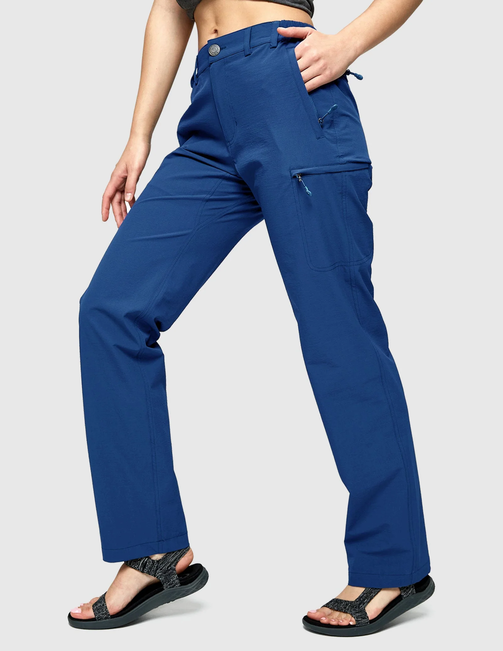 Women's Quick Dry Cargo Pants Lightweight Hiking Pants - Image 17