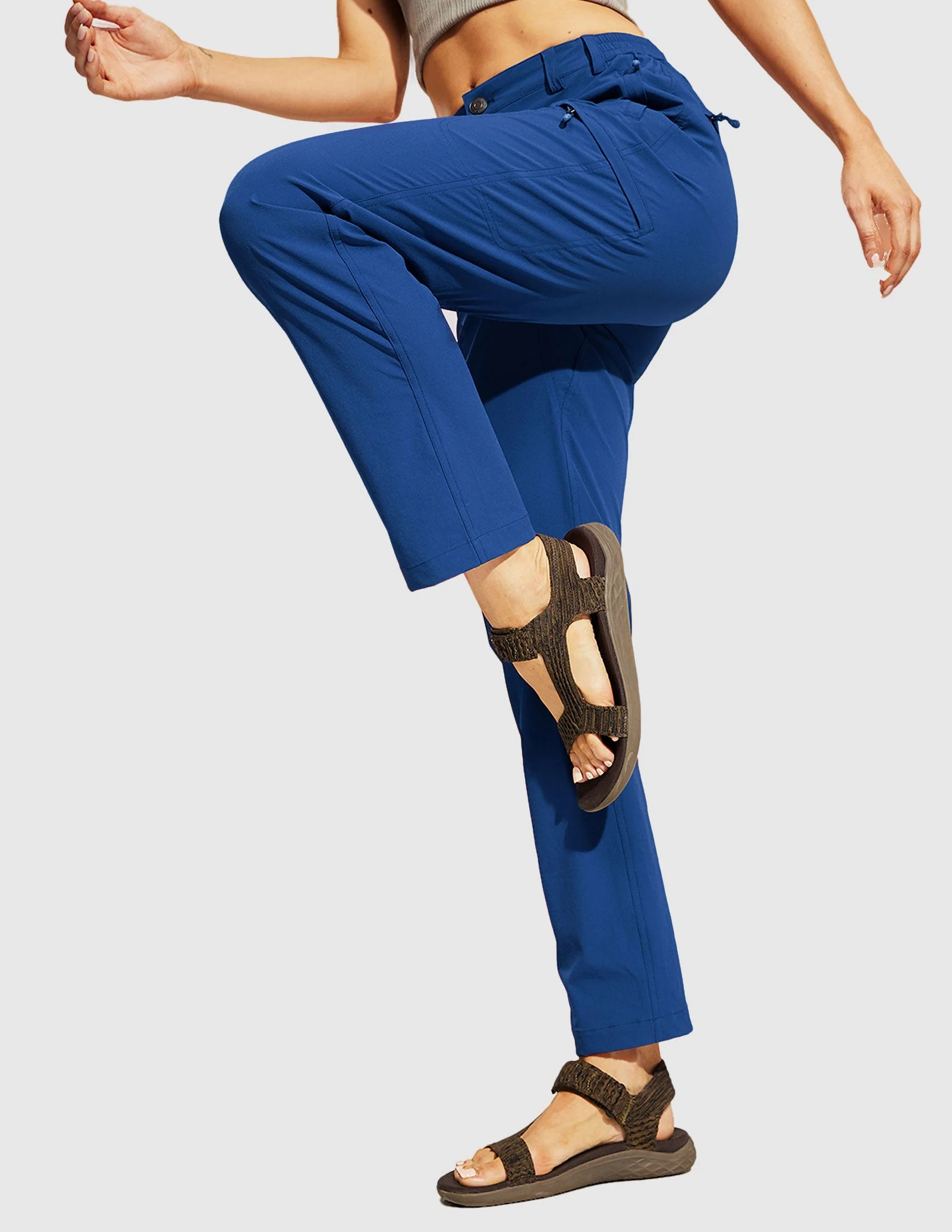 Women's Quick Dry Cargo Pants Lightweight Hiking Pants - Image 19