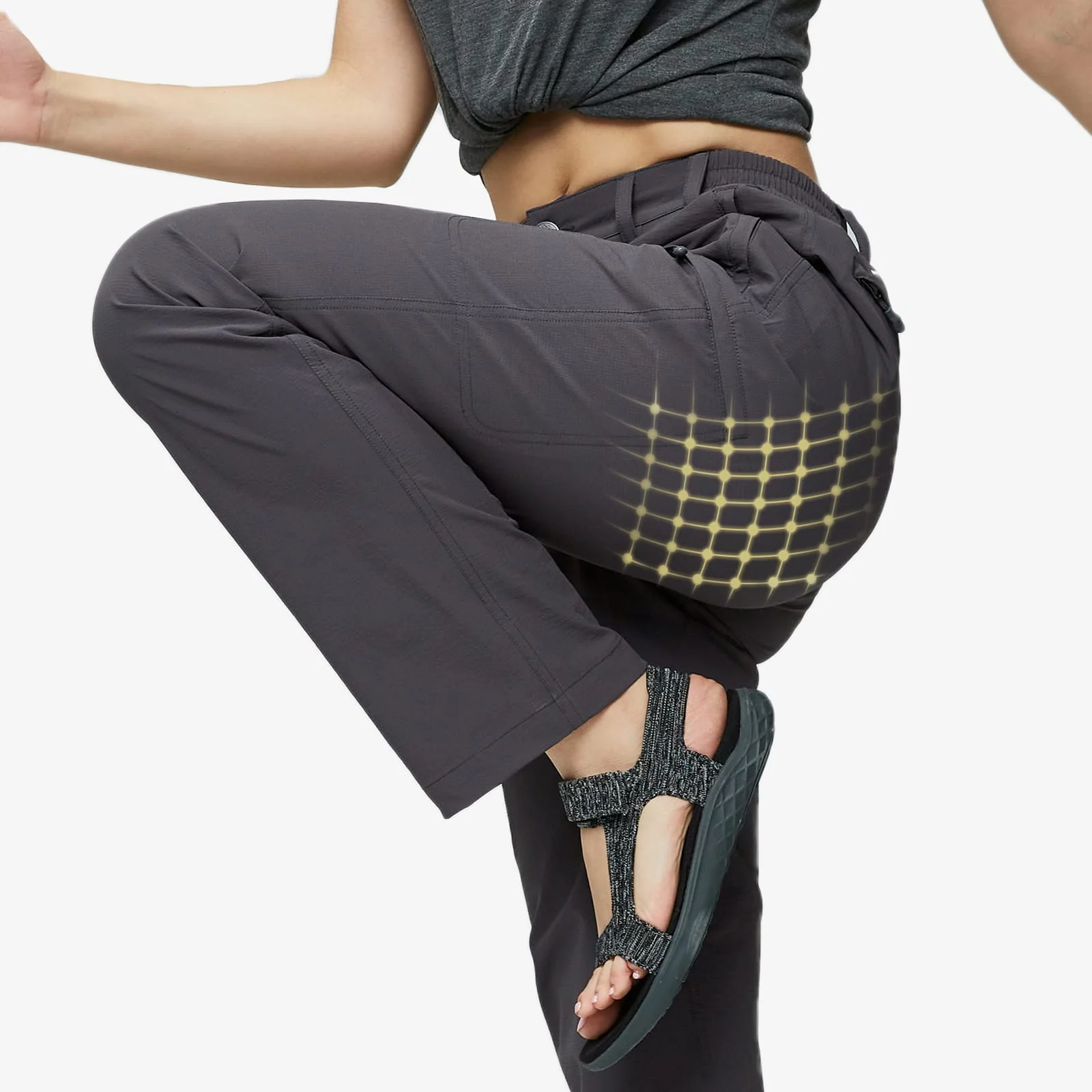 Women's Quick Dry Cargo Pants Lightweight Hiking Pants - Image 3
