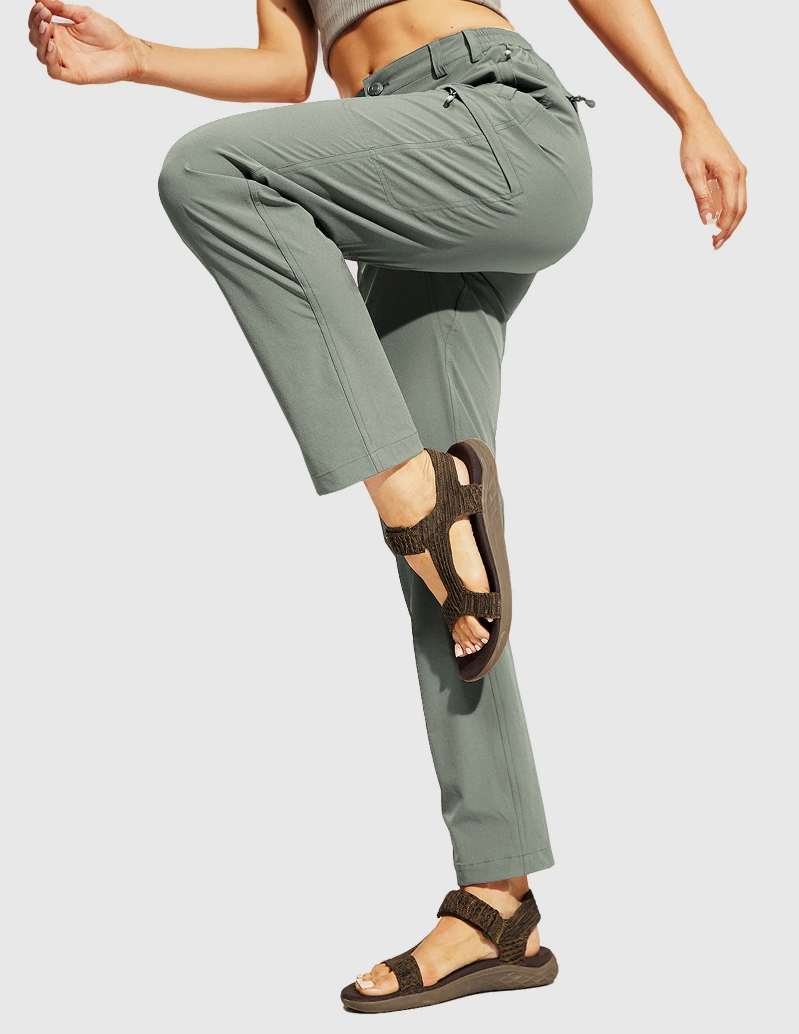 Women's Quick Dry Cargo Pants Lightweight Hiking Pants - Image 36