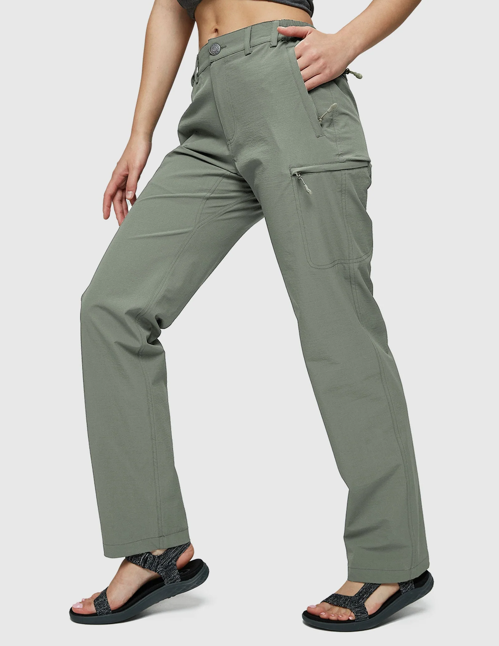 Women's Quick Dry Cargo Pants Lightweight Hiking Pants - Image 39