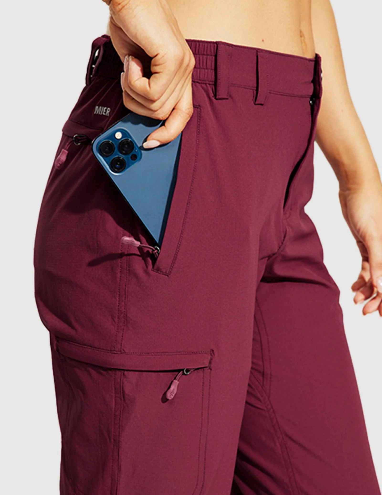 Women's Quick Dry Cargo Pants Lightweight Hiking Pants - Image 43