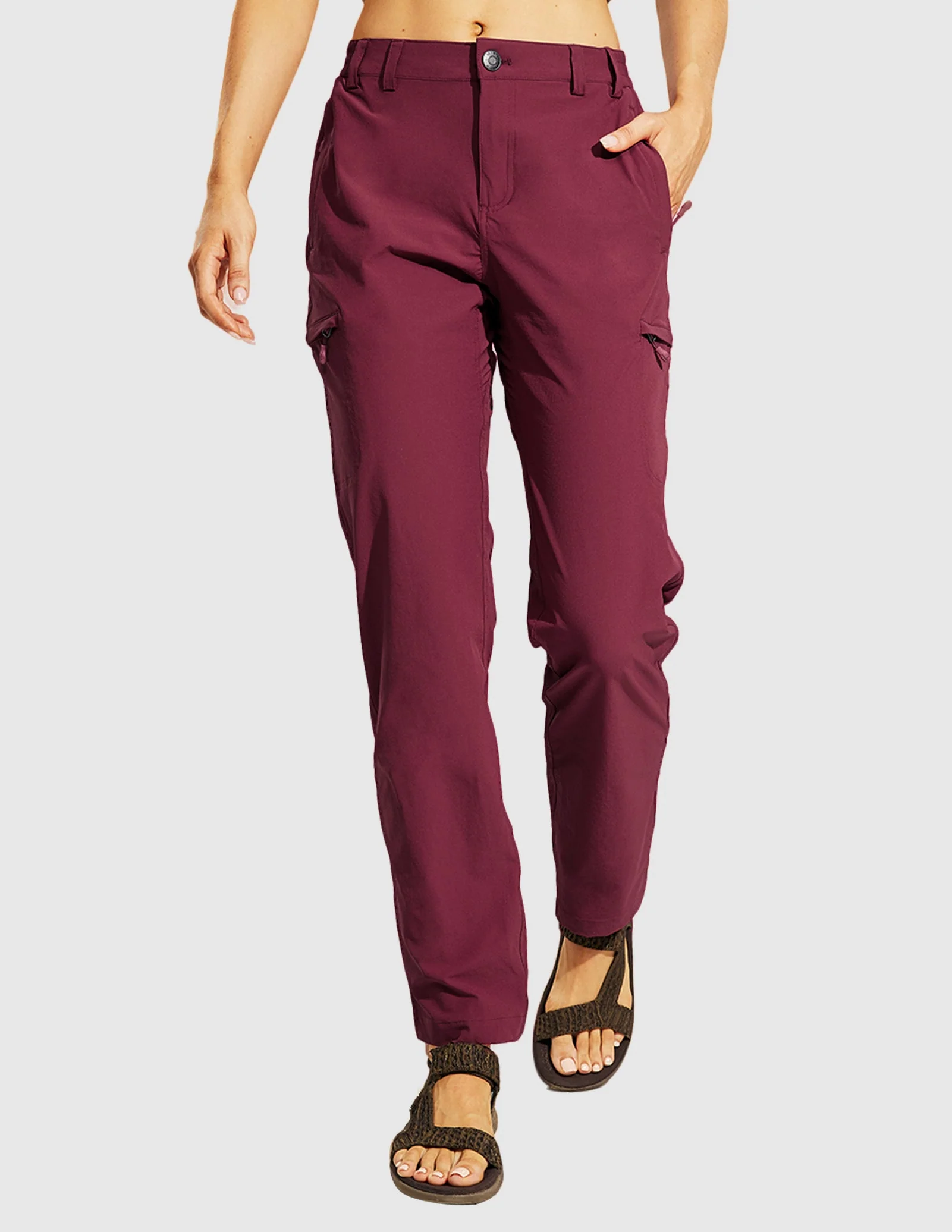 Women's Quick Dry Cargo Pants Lightweight Hiking Pants - Image 45