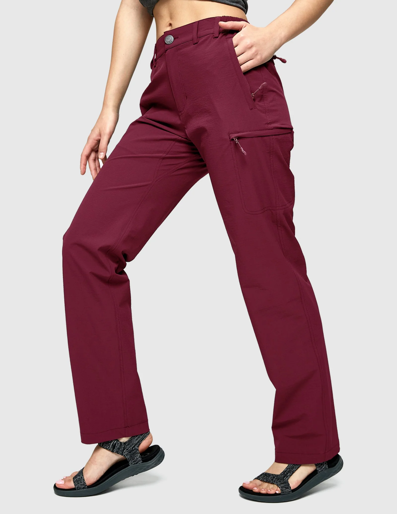 Women's Quick Dry Cargo Pants Lightweight Hiking Pants - Image 46
