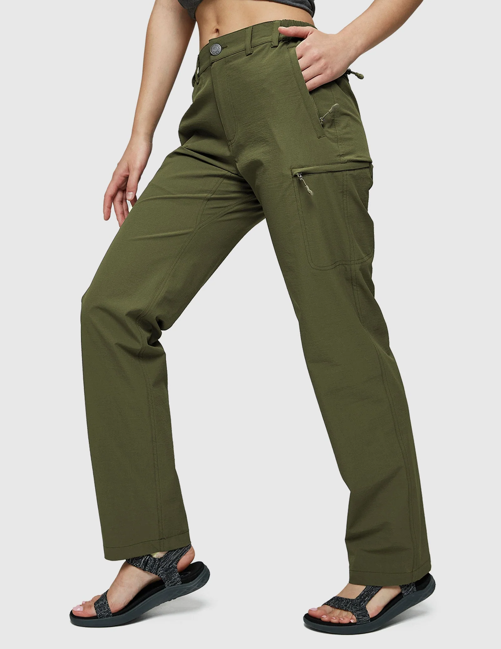 Women's Quick Dry Cargo Pants Lightweight Hiking Pants - Image 51