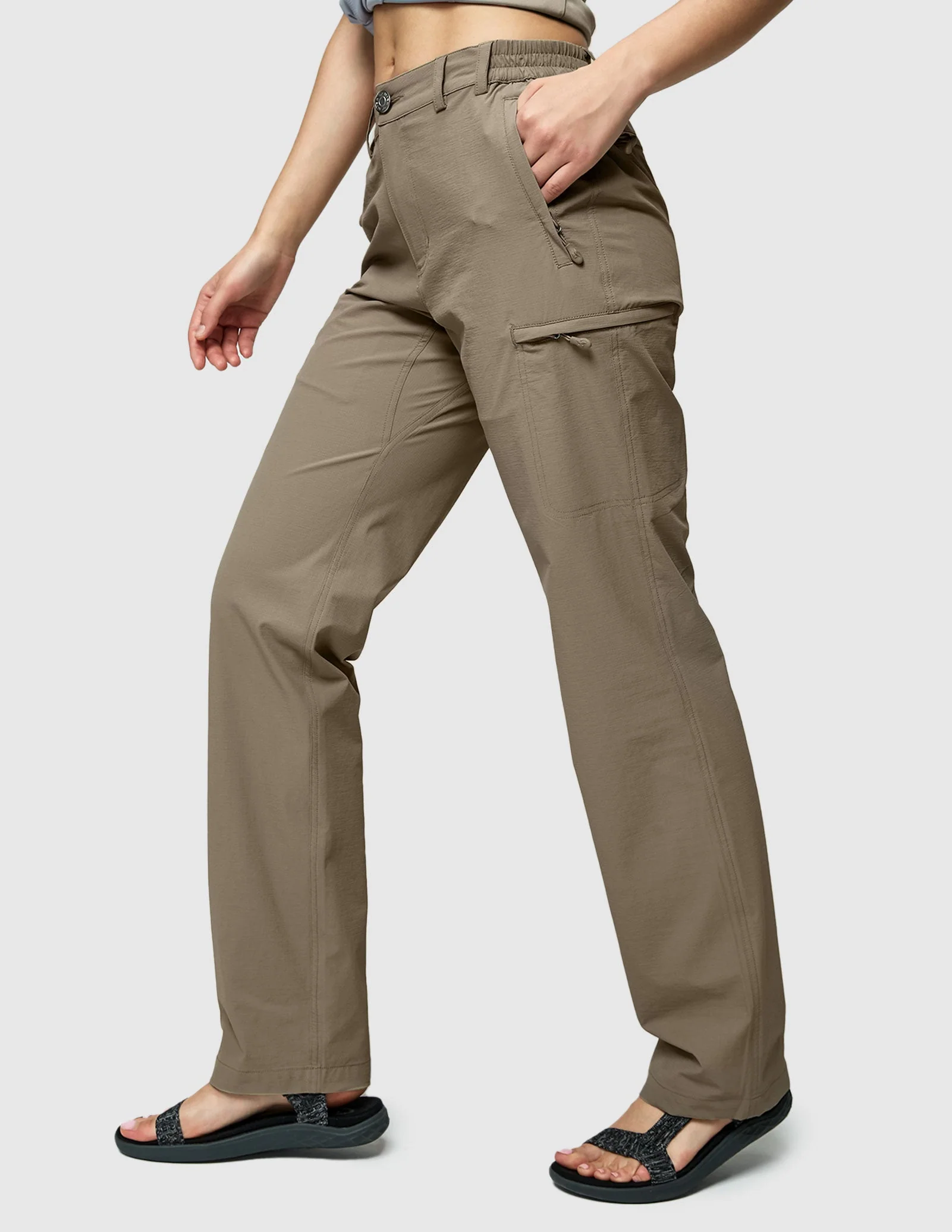Women's Quick Dry Cargo Pants Lightweight Hiking Pants - Image 57