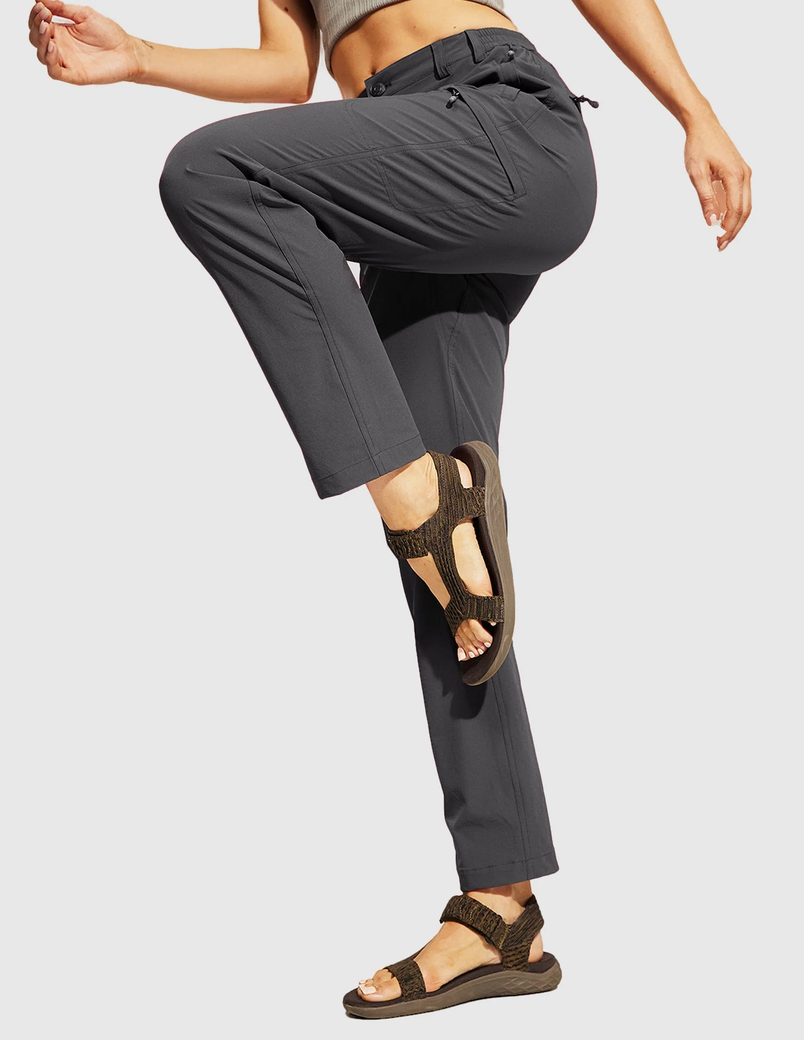Women's Quick Dry Cargo Pants Lightweight Hiking Pants - Image 59