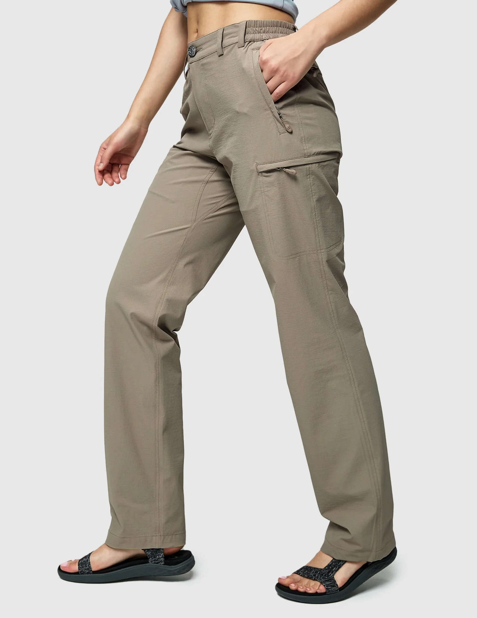 Women's Quick Dry Cargo Pants Lightweight Hiking Pants - Image 67