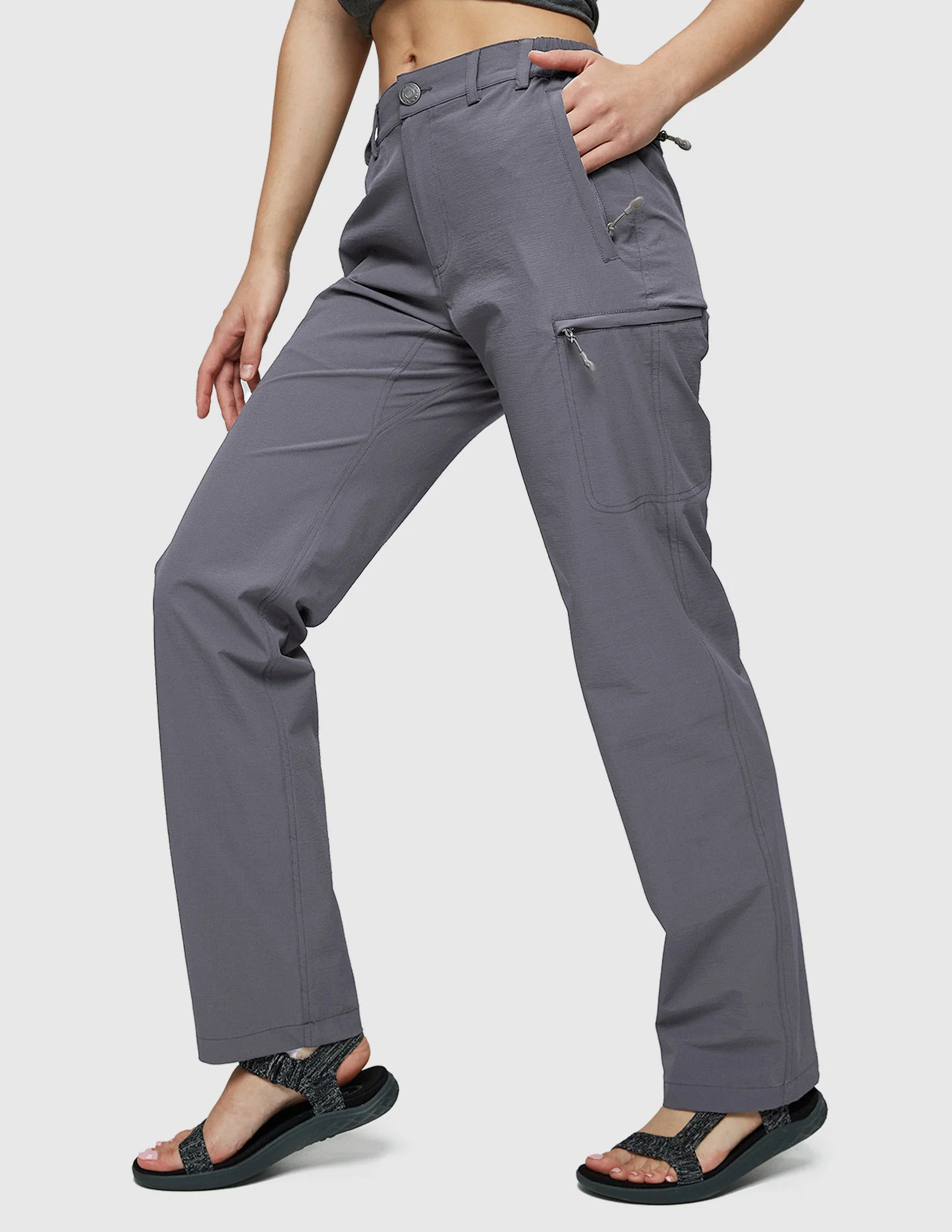 Women's Quick Dry Cargo Pants Lightweight Hiking Pants - Image 74