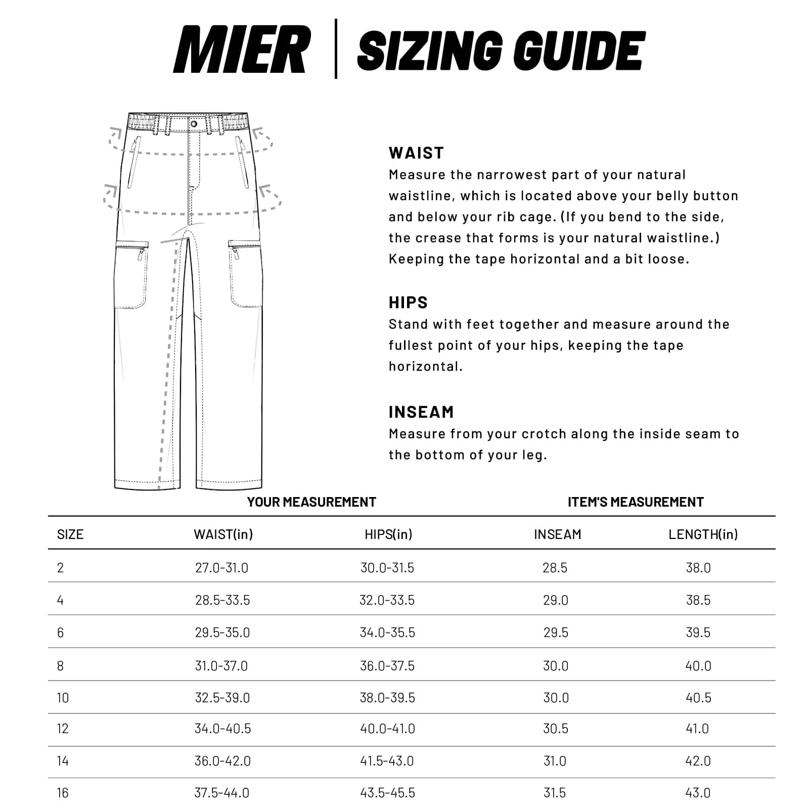 Women's Quick Dry Cargo Pants Lightweight Hiking Pants - Image 8
